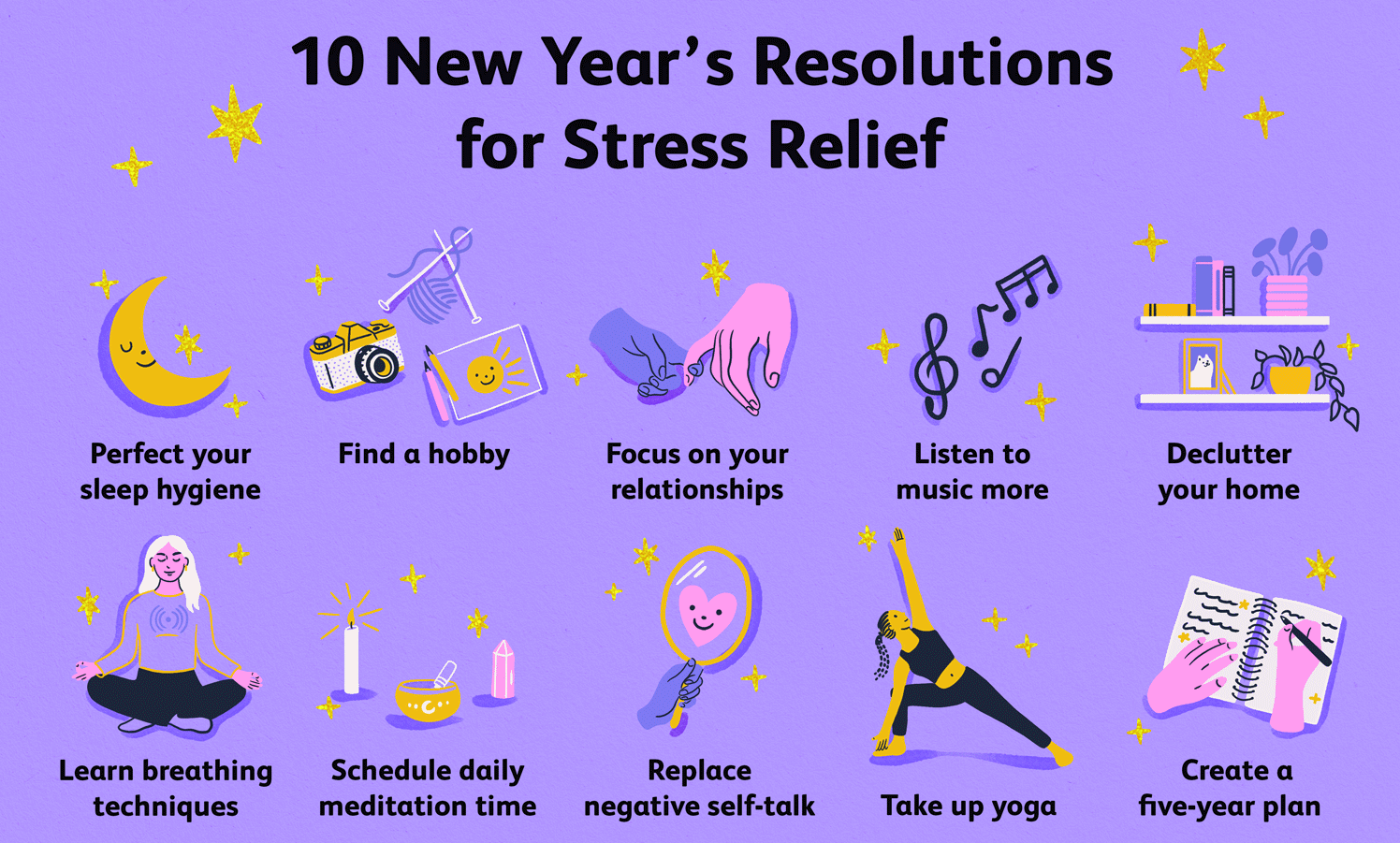 10 New Year's Resolutions for Stress Relief — Balance Into Health