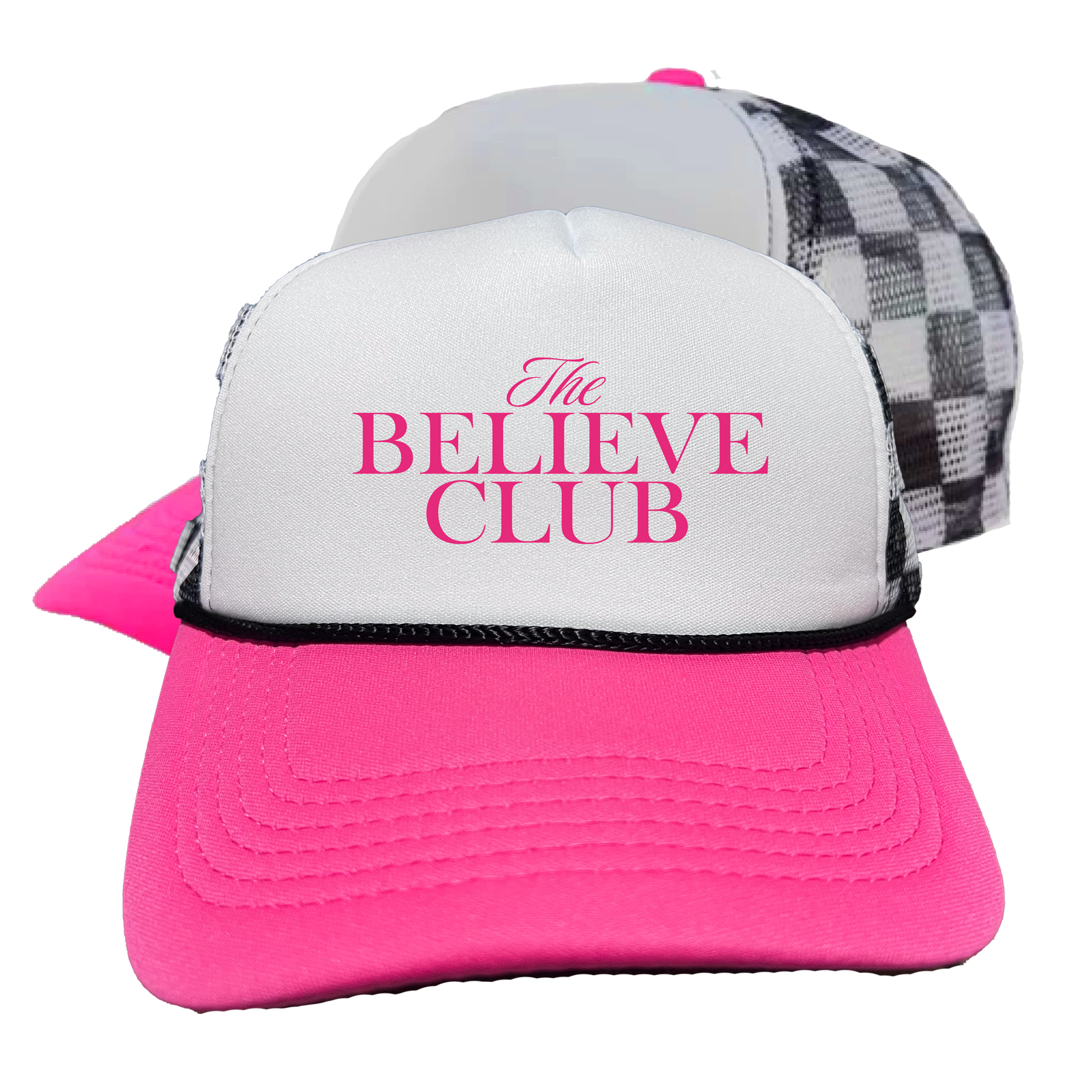 Embroidered Believe Club Hat Black & Hot Pink (GYR Edition)