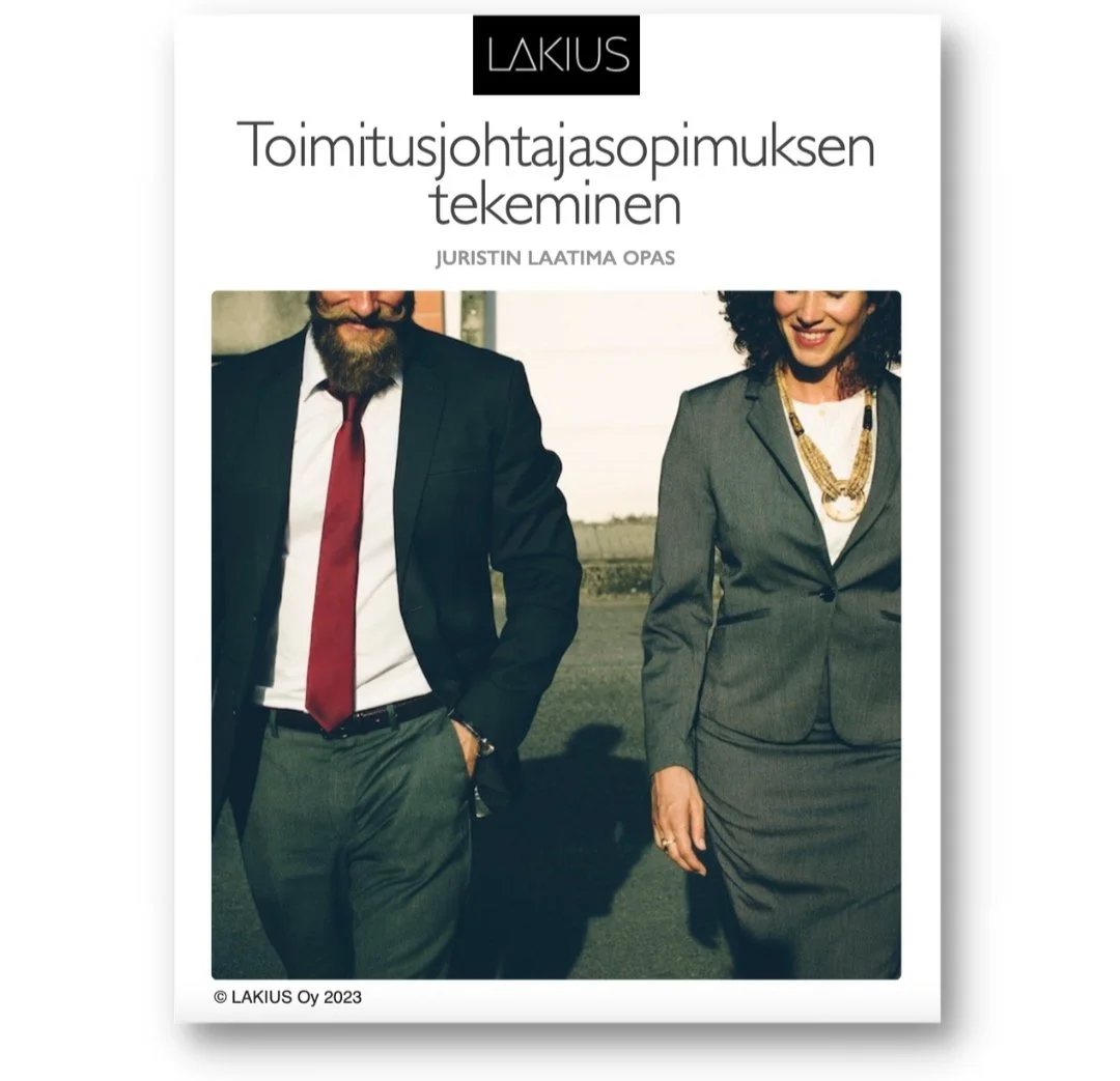 Toimitusjohtajasopimus LAKIUS