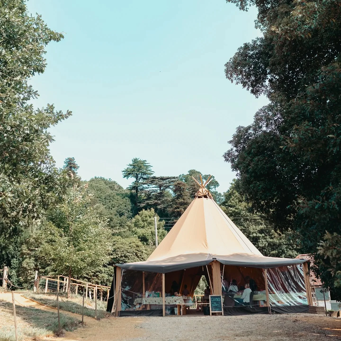 New for 2026: You can now hire our tipi for private events...Perfect for family gatherings, charity lunches, product launches and team drinks. 

Available for dry hire only. It comes with inside lighting, long tables and benches, plenty of gorgeous o