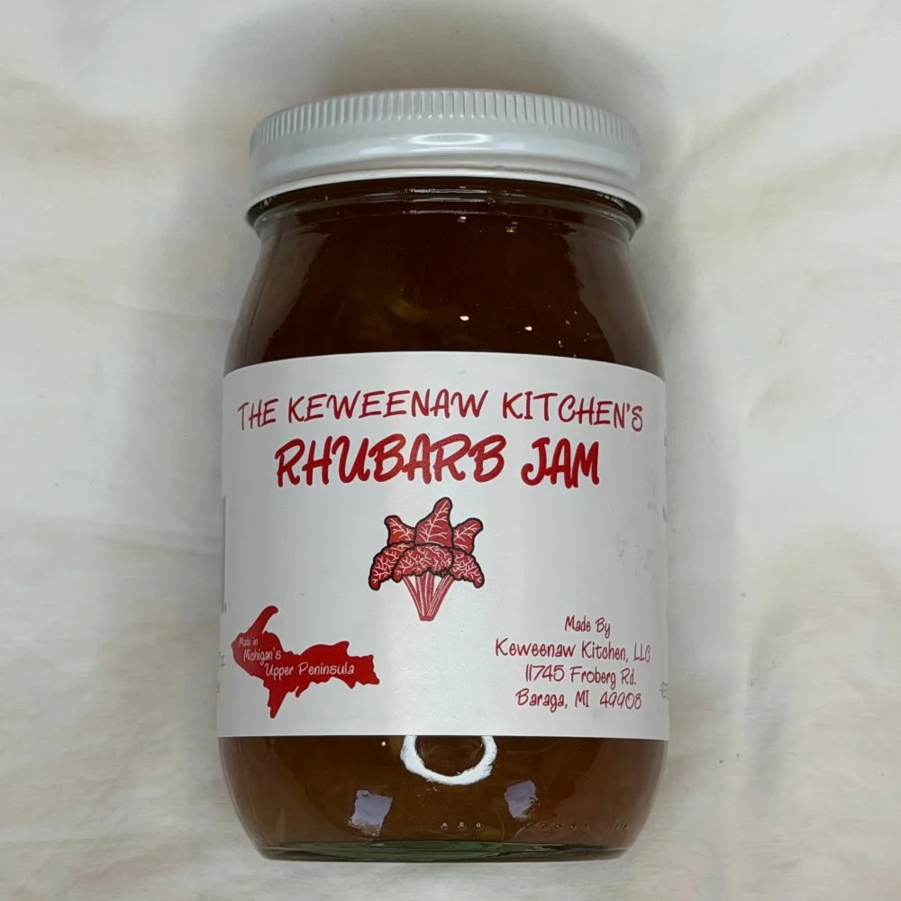 KEWEENAW RHUBARB JAM 20 OZ