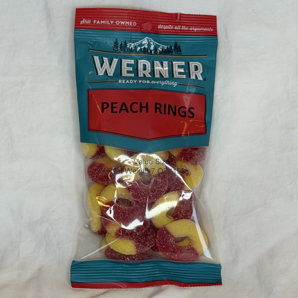 WERNER PEACH RINGS 7 OZ