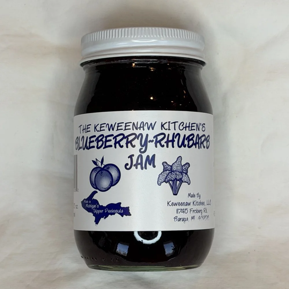 KEWEENAW BLUEBERRY-RHUBARB JAM 20 OZ