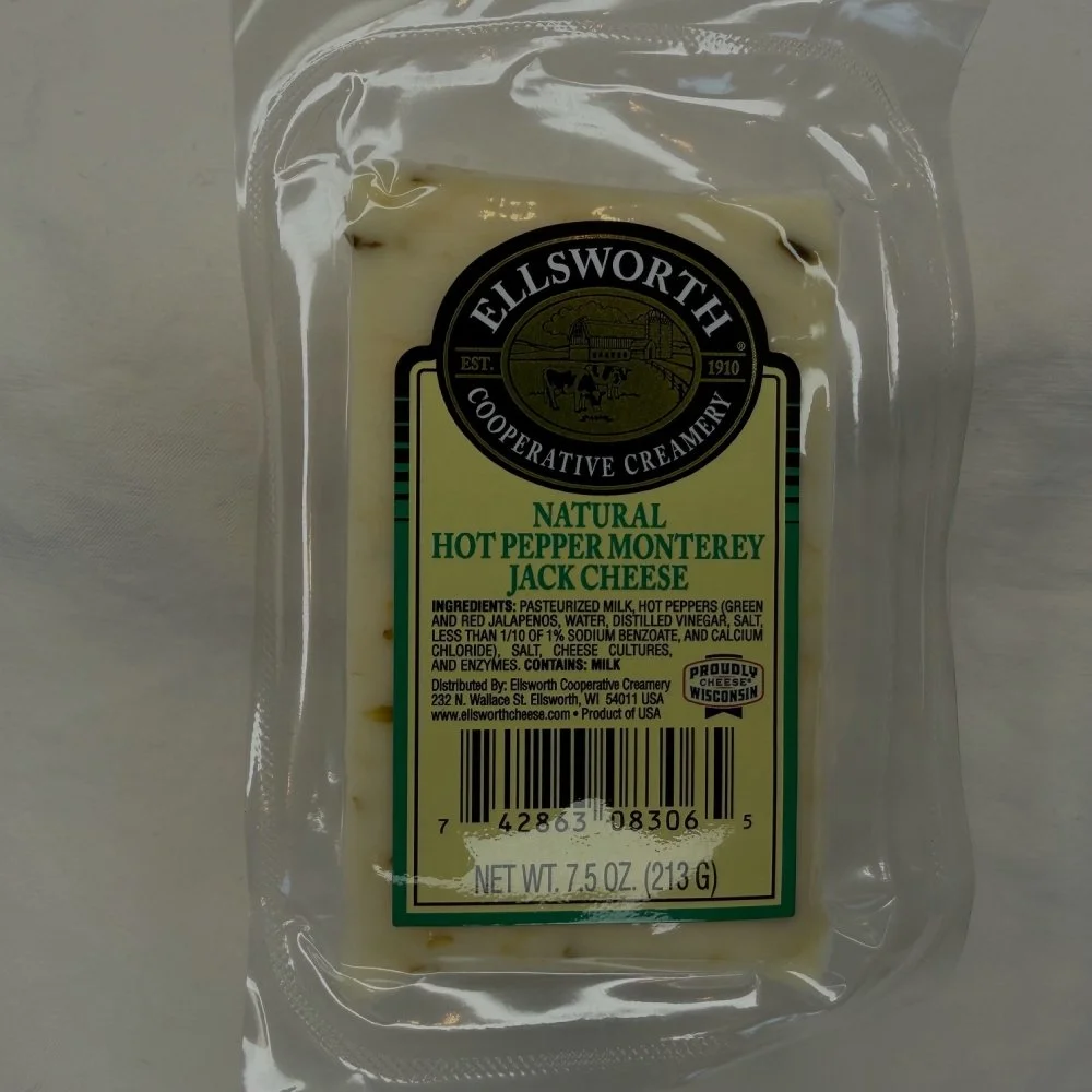 ELLSWORTH HOT PEPPER MONTEREY JACK CHEESE  7.5OZ BLOCK