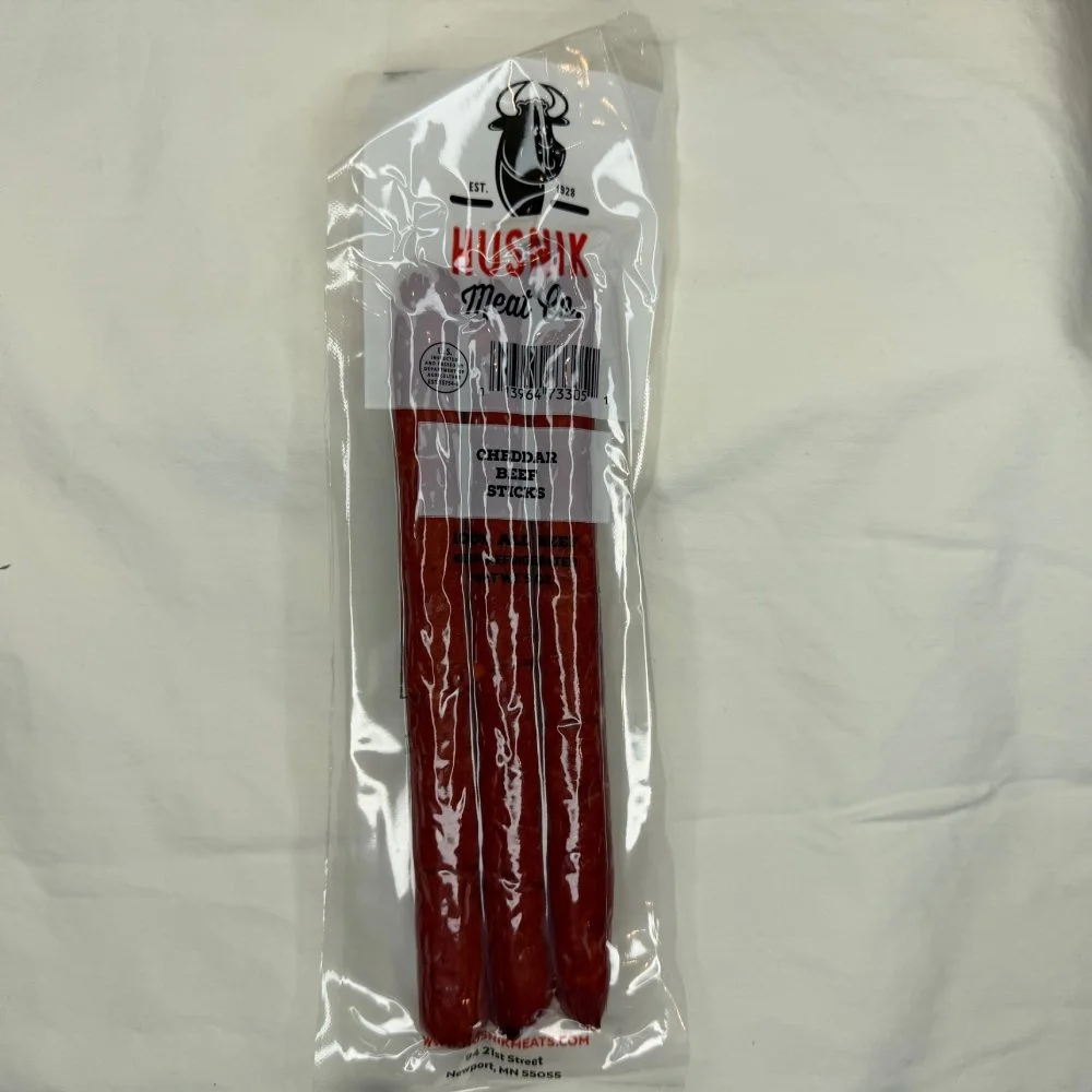 HUSNIK CHEDDAR BEEF STICKS 5OZ