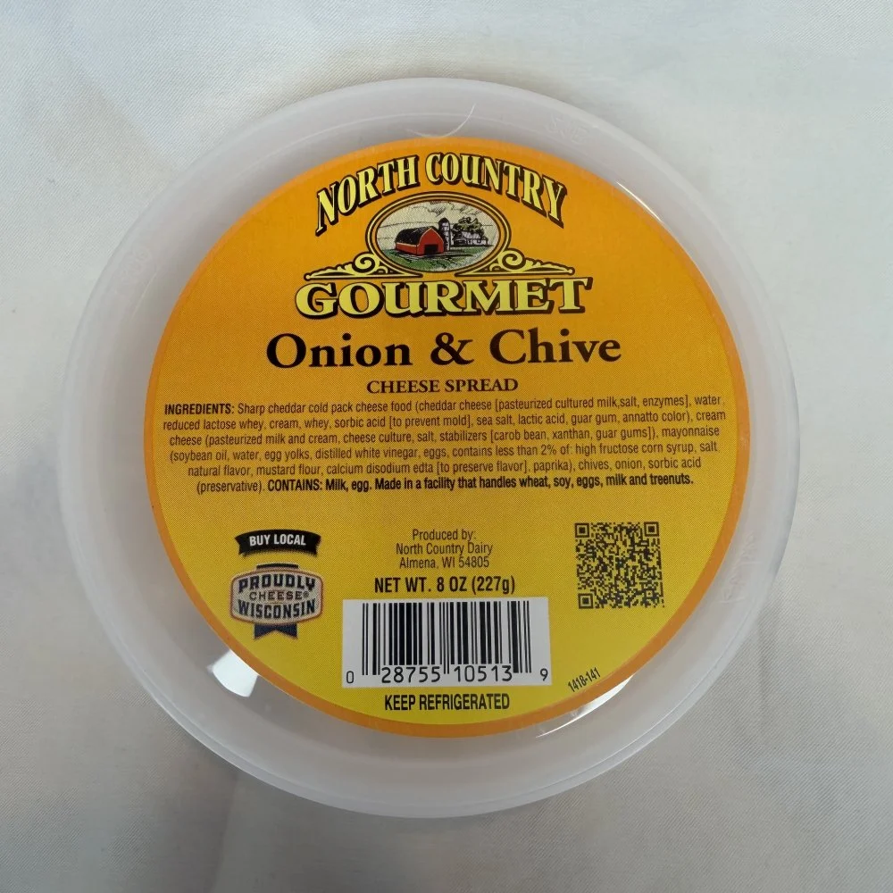 NORTH COUNTRY ONION & CHIVE 8OZ CHEESE SPREAD