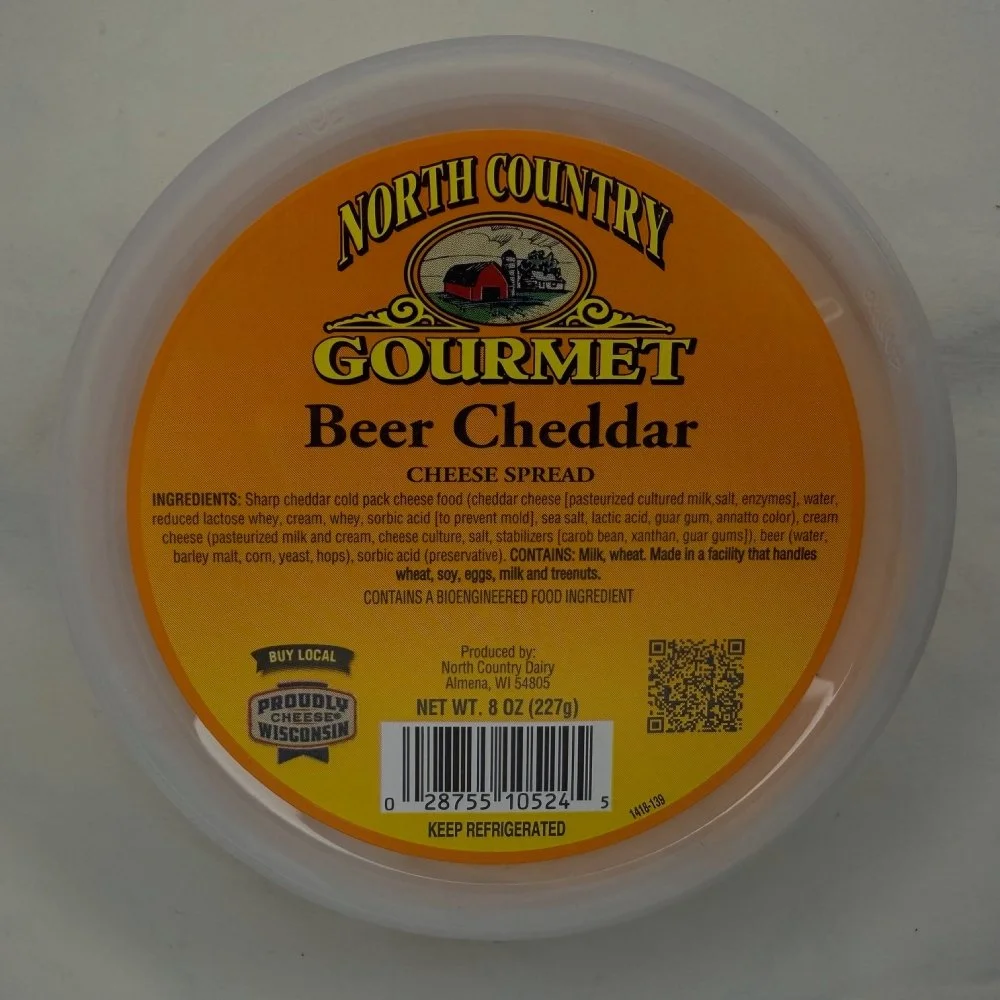 NORTH COUNTRY BEER CHEDDAR 8OZ CHEESE SPREAD