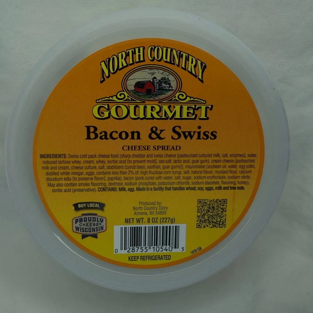 NORTH COUNTRY BACON & SWISS 8OZ CHEESE SPREAD
