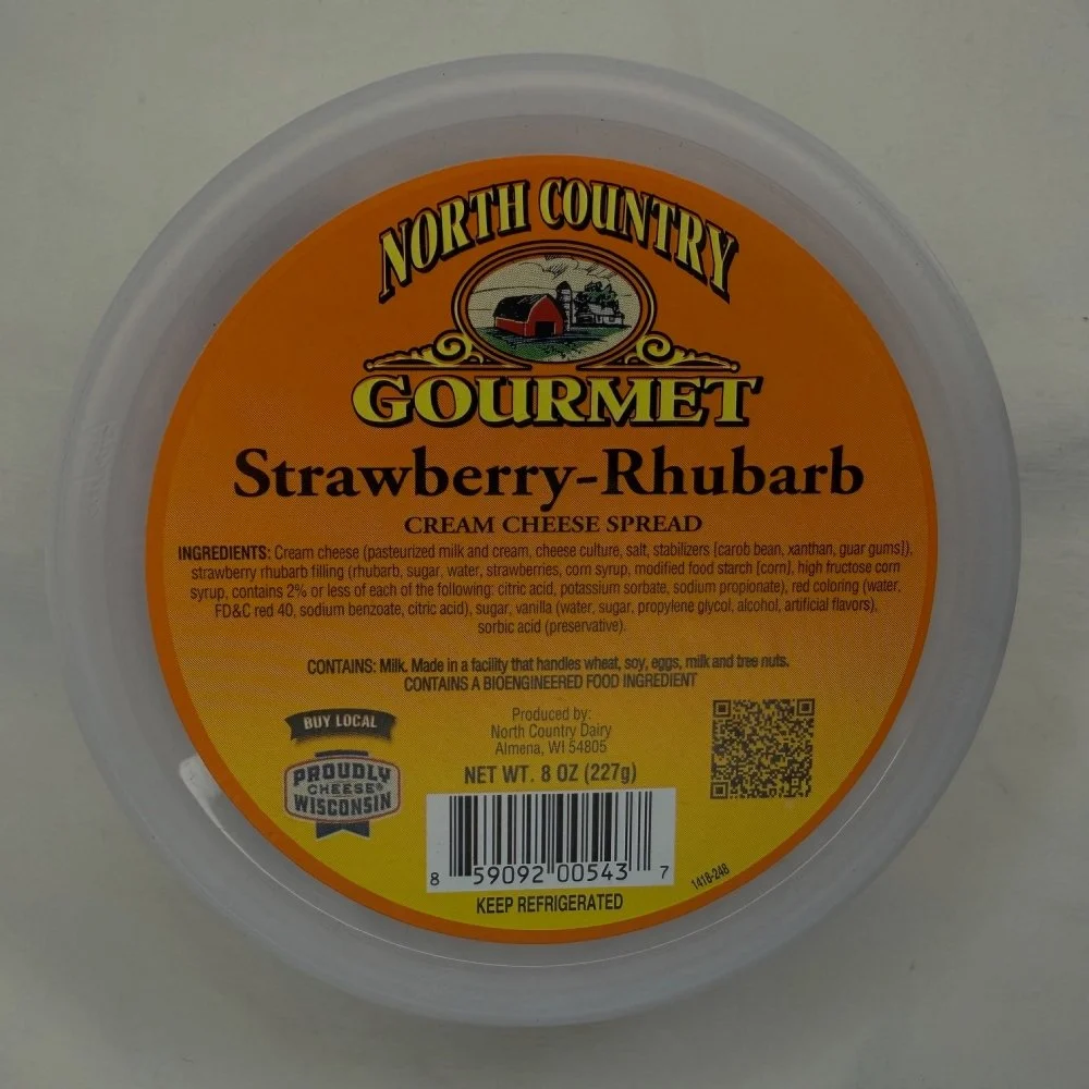NORTH COUNTRY STRAWBERRY-RHUBARB 8OZ CREAM CHEESE SPREAD