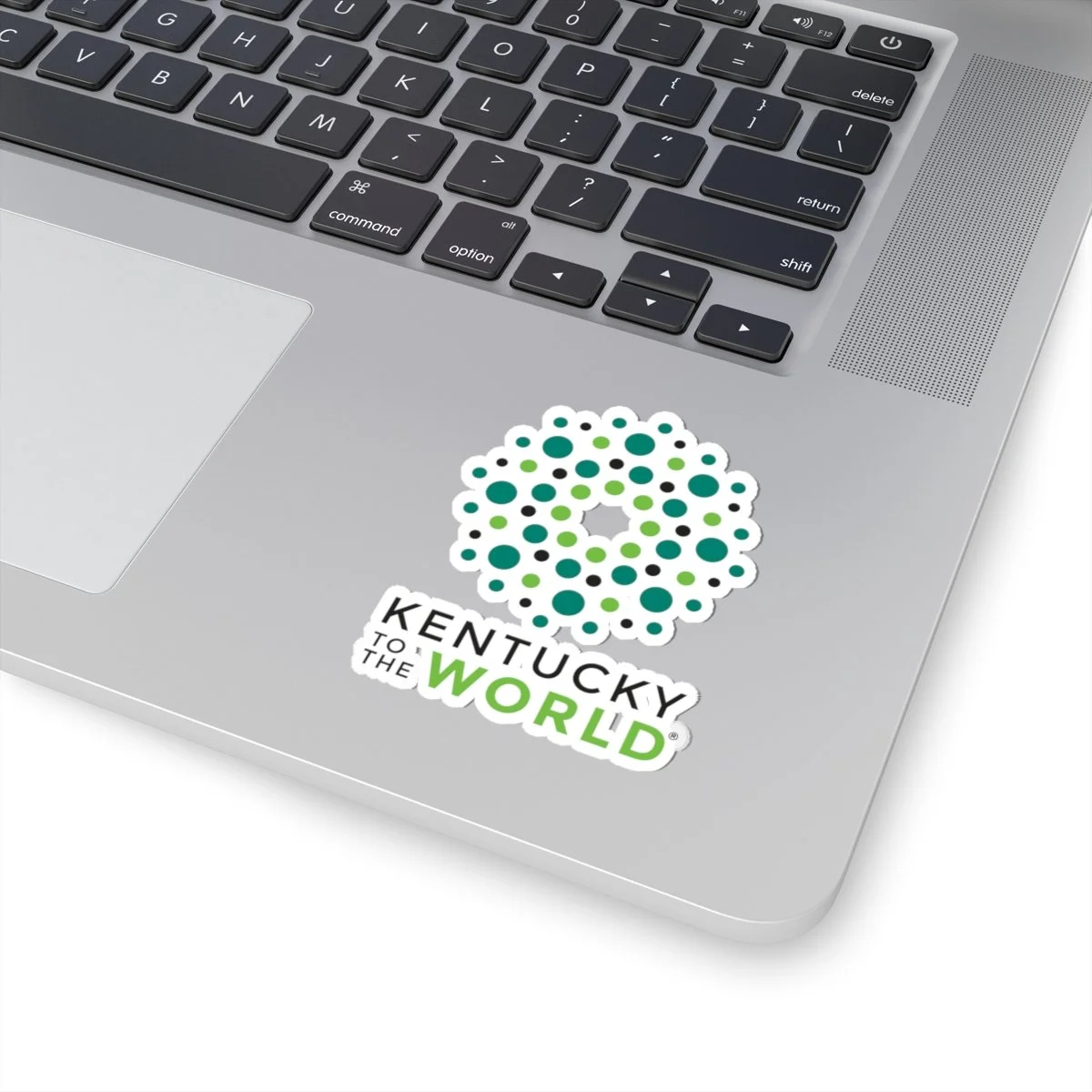 Kentucky to the World Kiss-Cut Sticker — Green Dot Logo Sticker