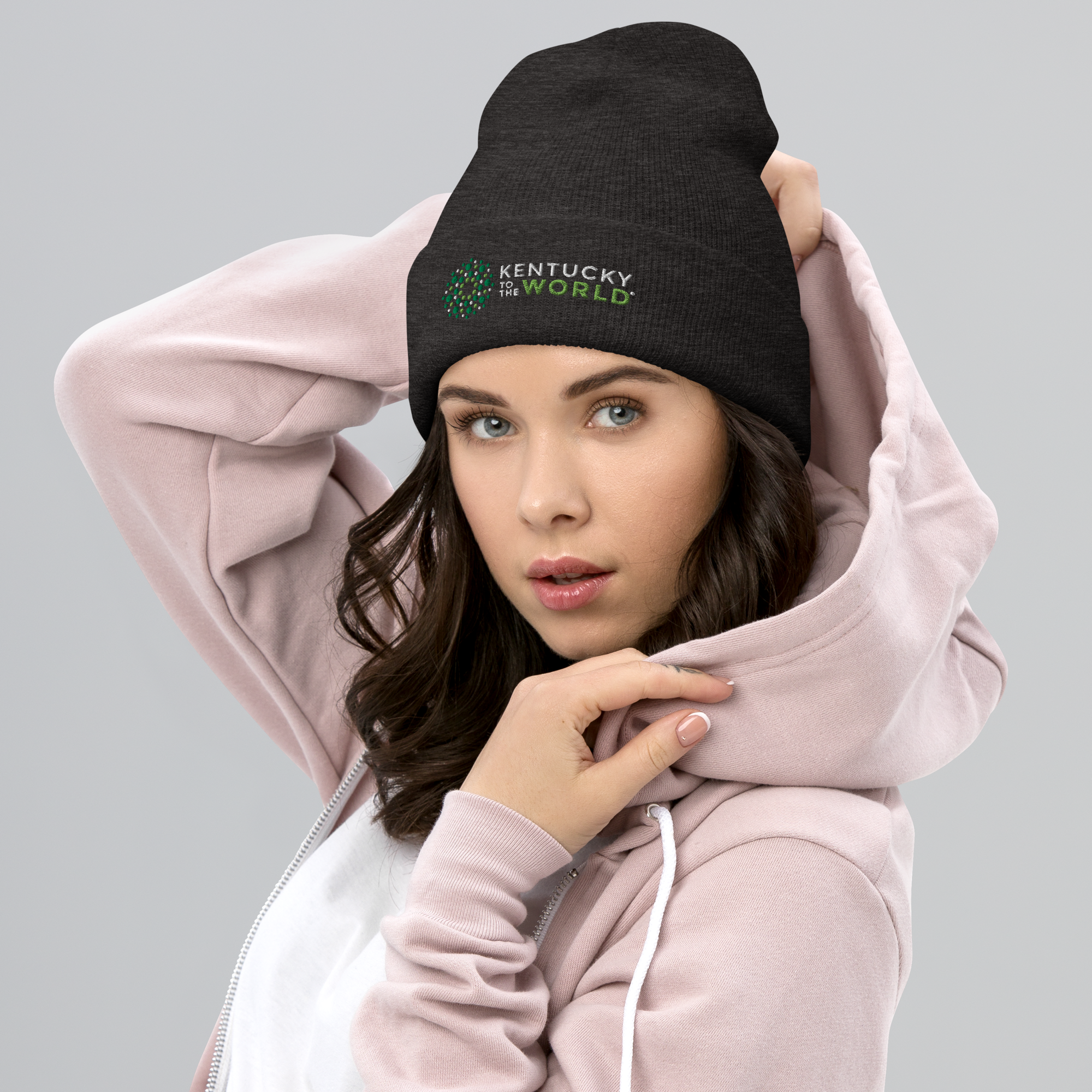 Cuffed Beanie with Embroidery (multiple colors)