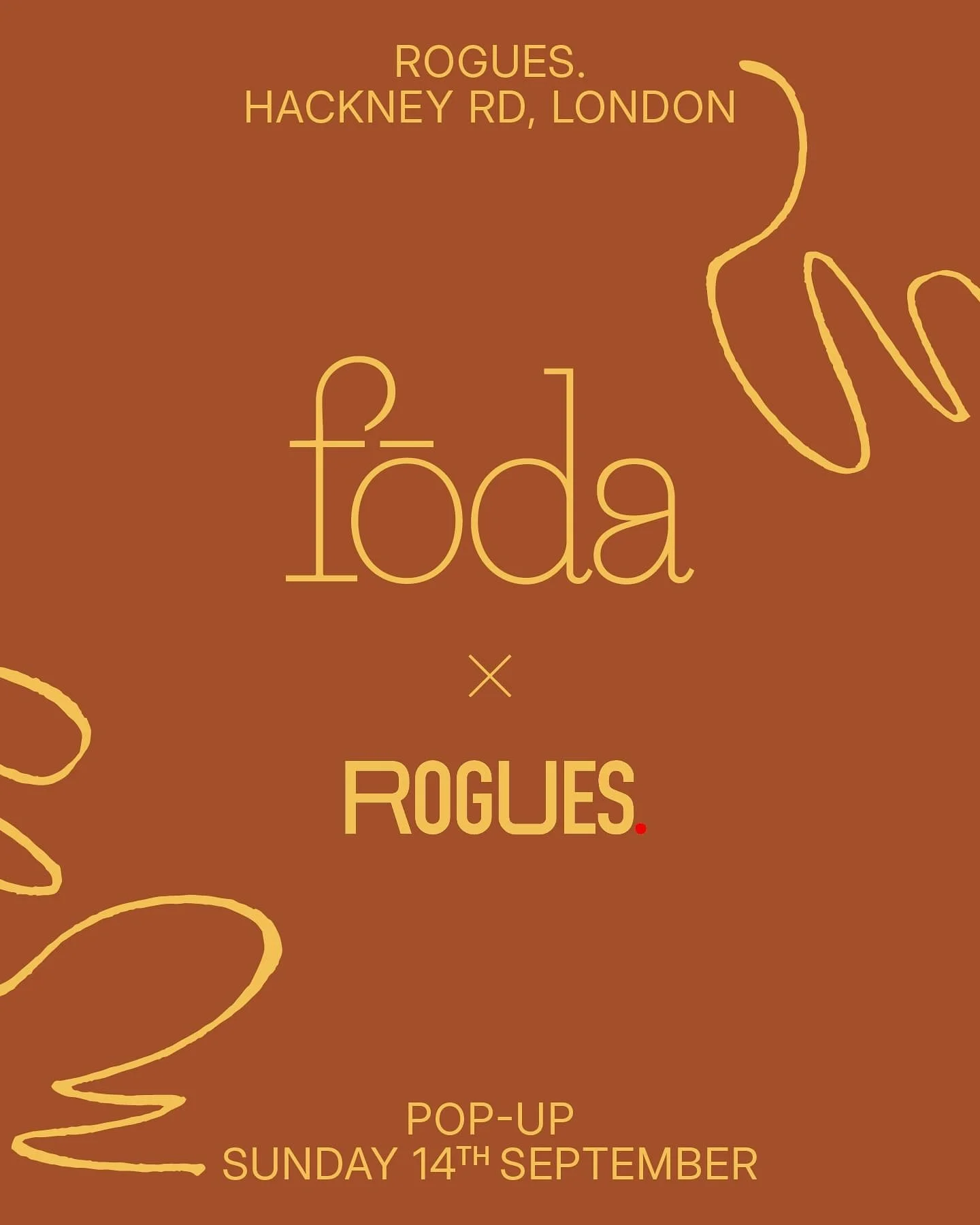 @foda.london , the talented pop-up by the brilliant partnership both in and out of the kitchen, @tomboard_ and @shamoon07 is finding its way to Rogues this Sunday evening. 

The most poignant change in season from Summer to Autumn, while dreaded by m
