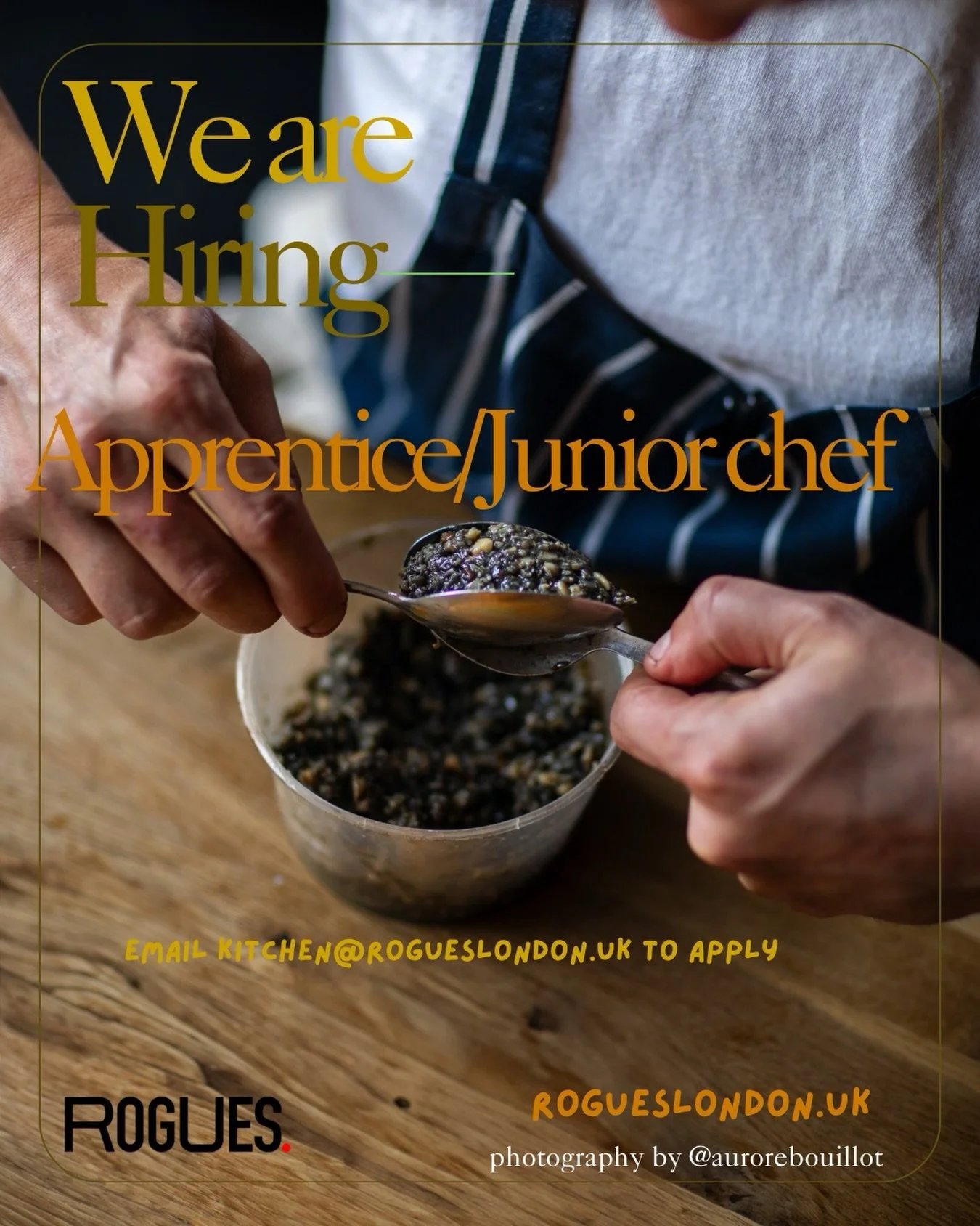 If this is you, we&rsquo;d love to hear from you. 

Immediate position availability. 

Small team, Big Dreams. 

Dust off your CV and send it over to Zac. 

💛

#rogues #nowhiring #bethnalgreen #eastlondon #chefjobs