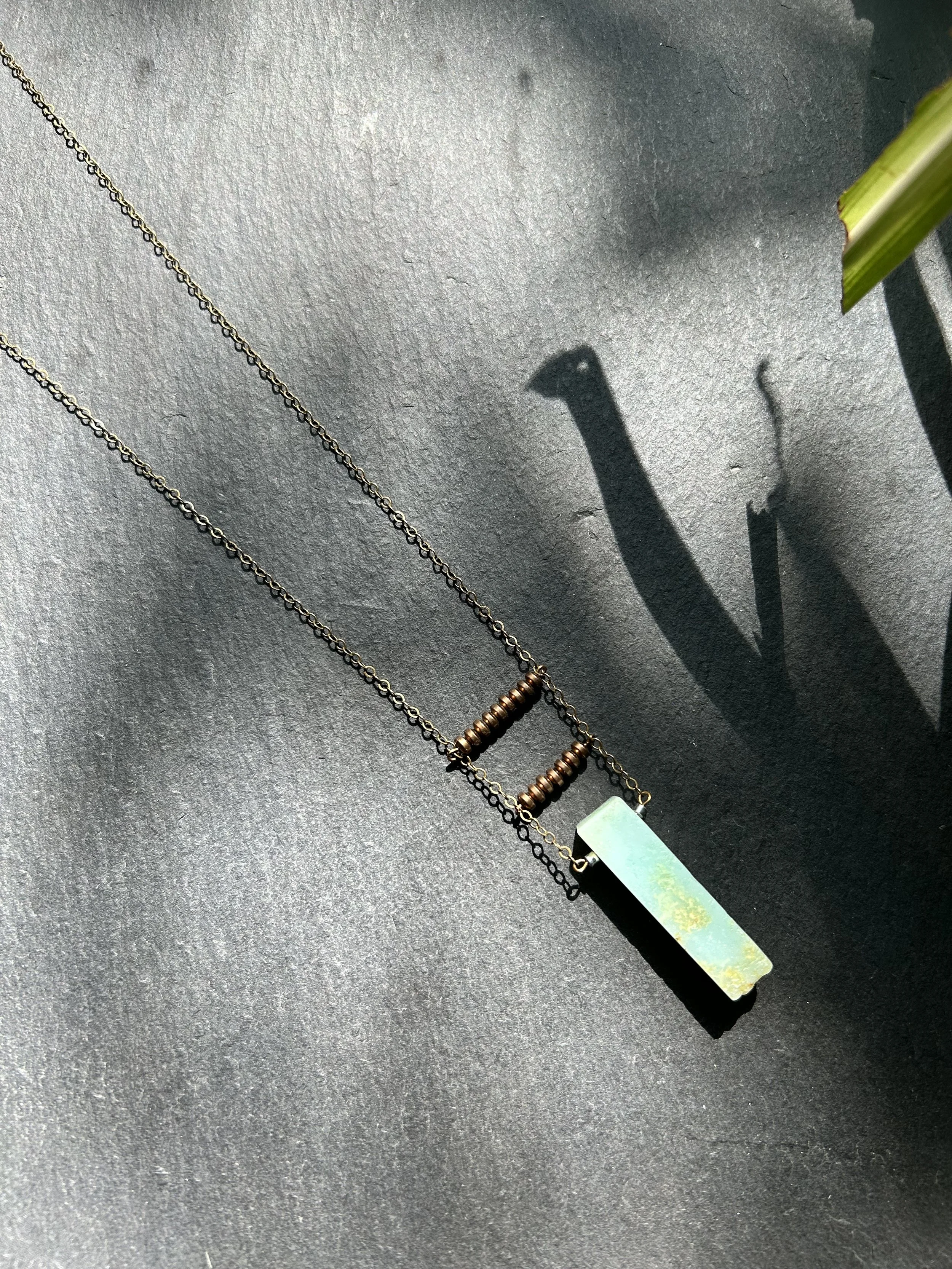 Amazonite Drop Necklace