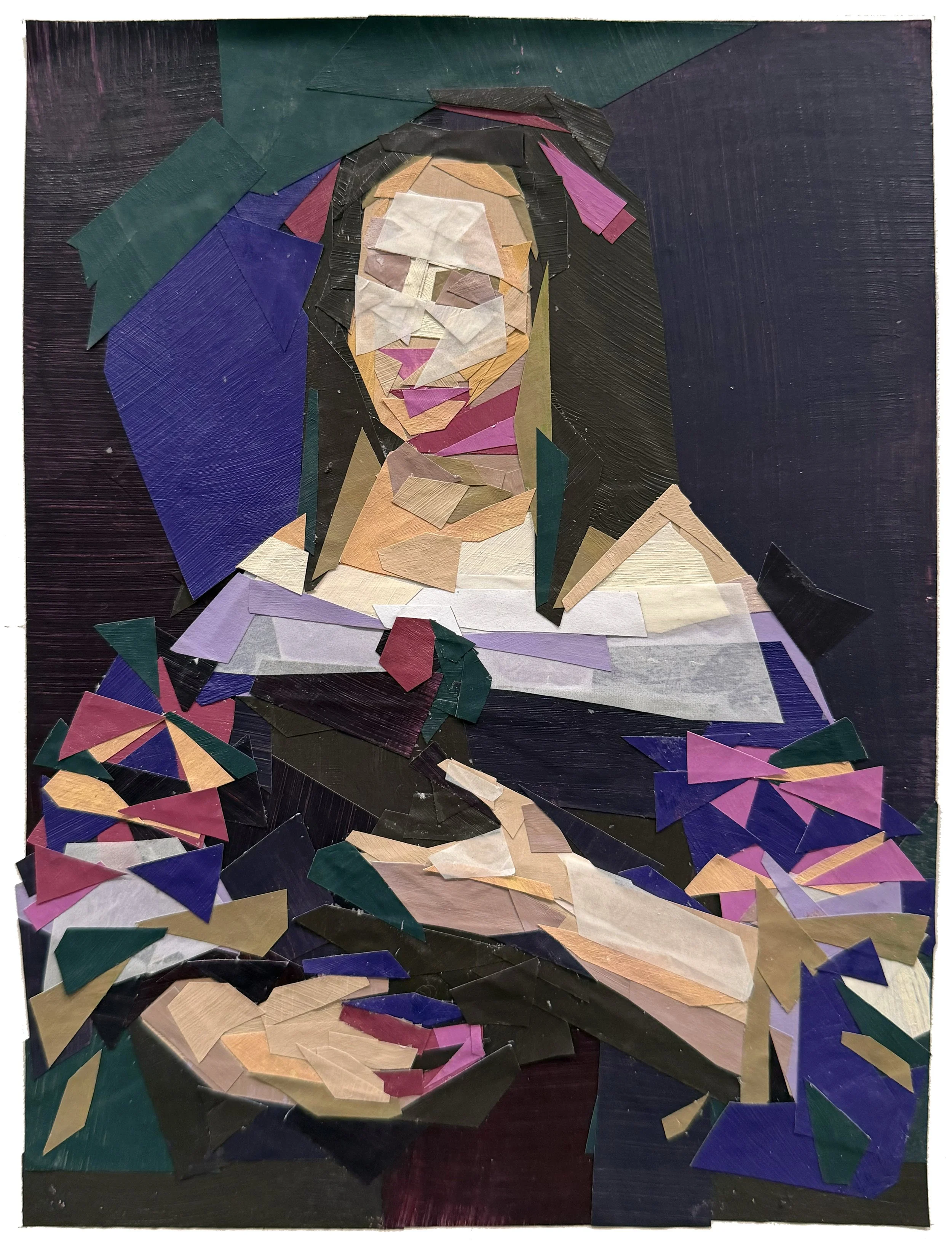  A Lady with a Book (After Cittadini) (2026)  
Collage 8" x 6" 
 $550 $500
  