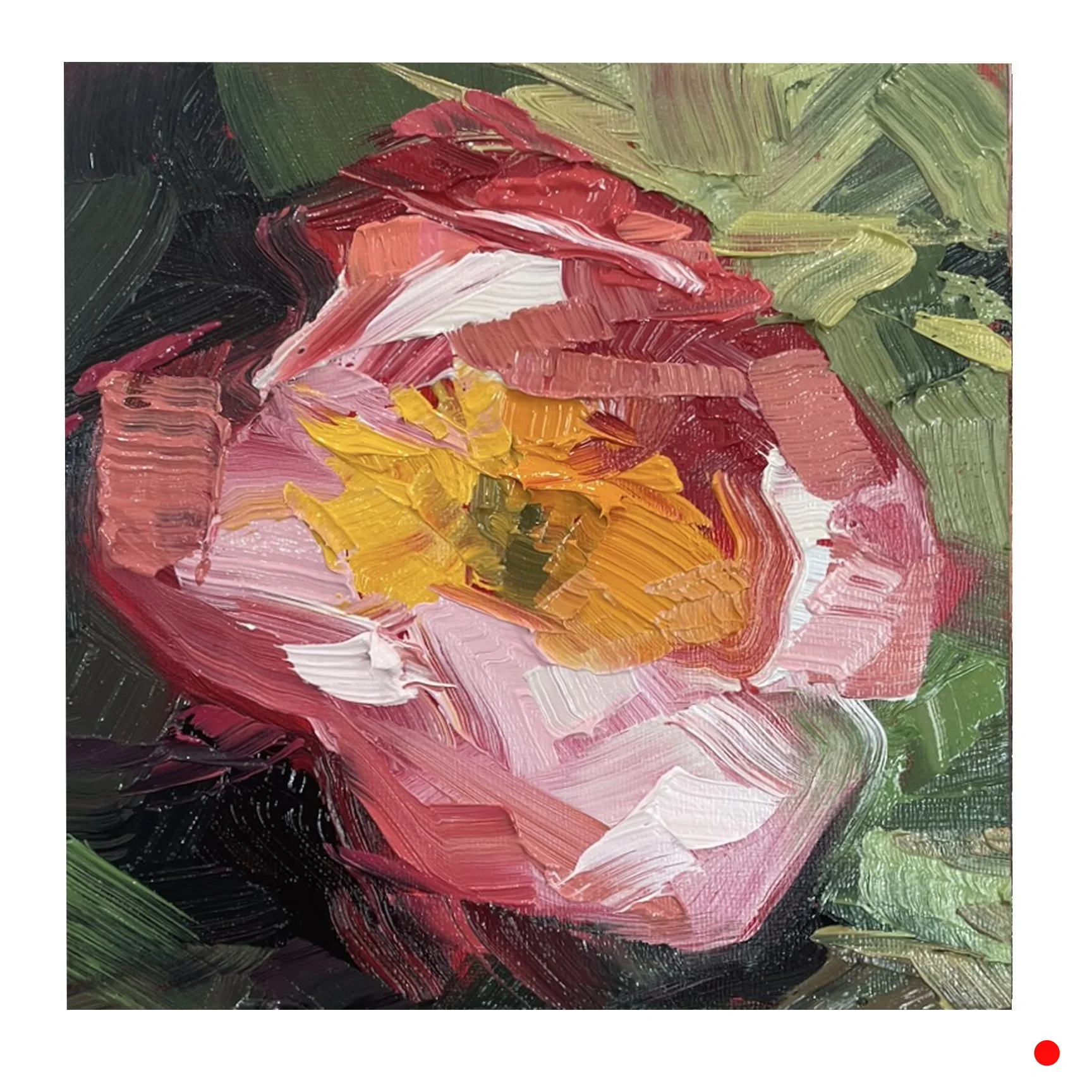 A Peony III (2024)
Oil on Paper 6" x 6" SOLD