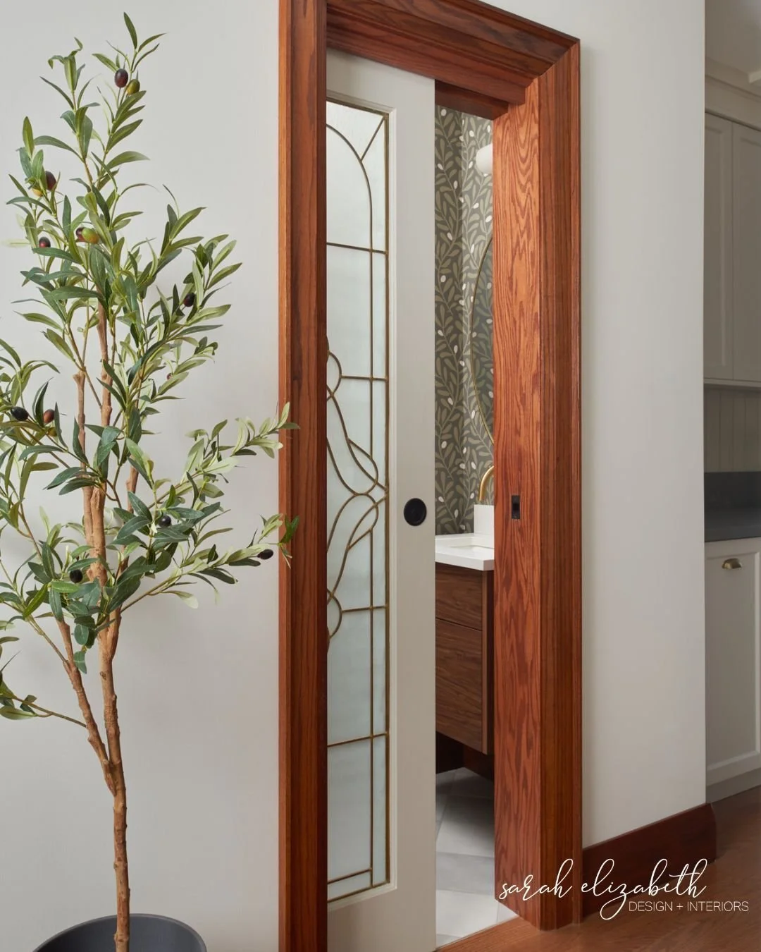 There&rsquo;s something magical about weaving vintage elements into a fresh renovation &mdash; pieces with history have a way of grounding a home and giving it soul.

This reclaimed vintage door-turned-pocket-door is one of those details. The origina