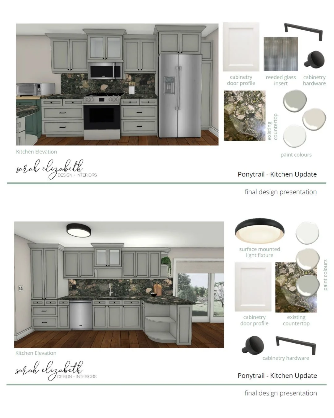 Friday Inspiration! 
Here&rsquo;s a little sneak peek into our #PonytrailMainFloor renovation &mdash; hitting the construction streets in 2026!

This refreshed kitchen concept blends soft, timeless cabinetry tones with the client&rsquo;s existing sto