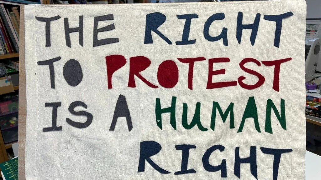 Articles 19 and 20 of the International Declaration of Human Rights make it clear that the right to peaceful protest is a human right.
This government is following the last one in making it more and more difficult for citizens to peacefully protest.
