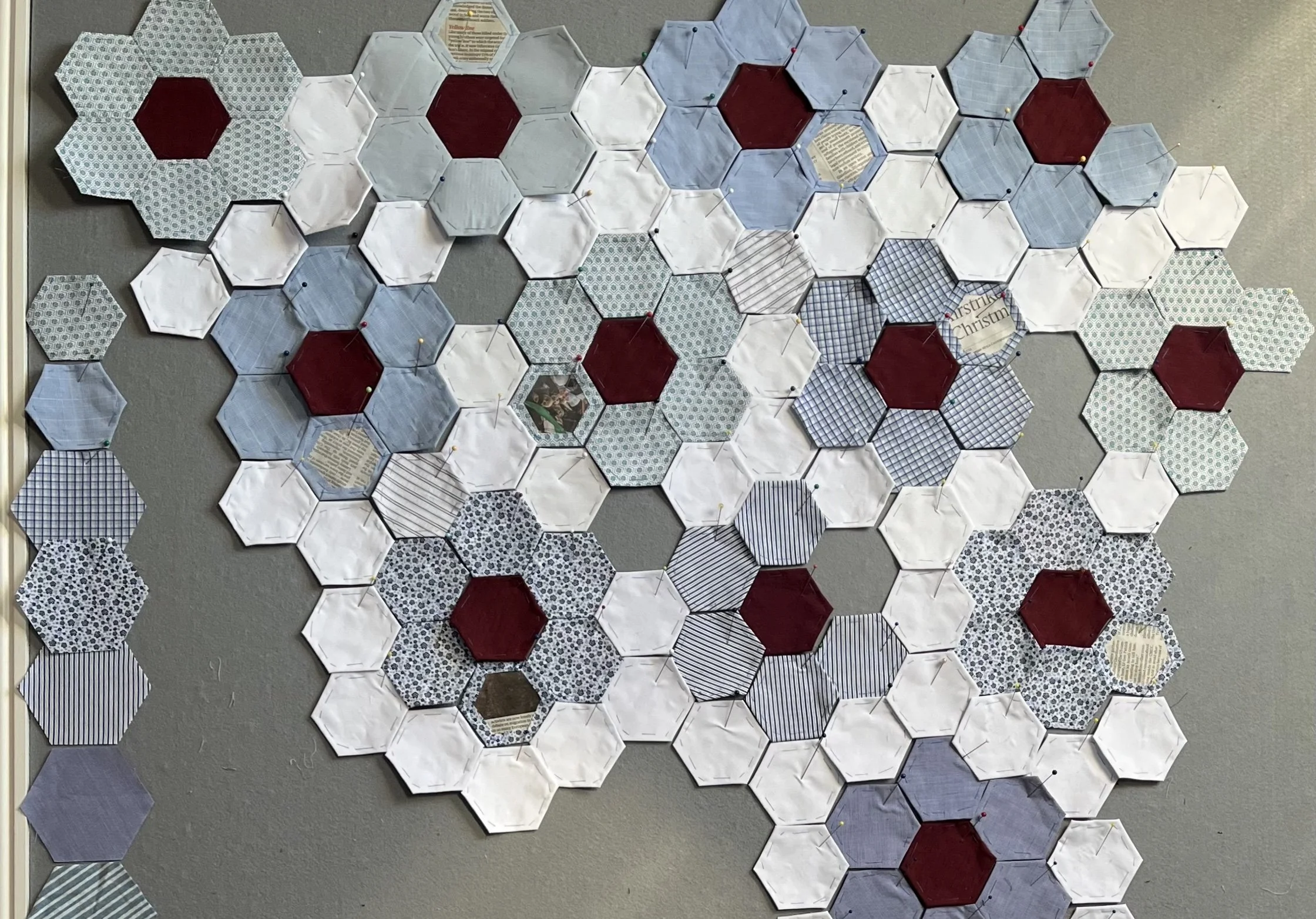 Back to the beginning, signifying disruption in a quilt