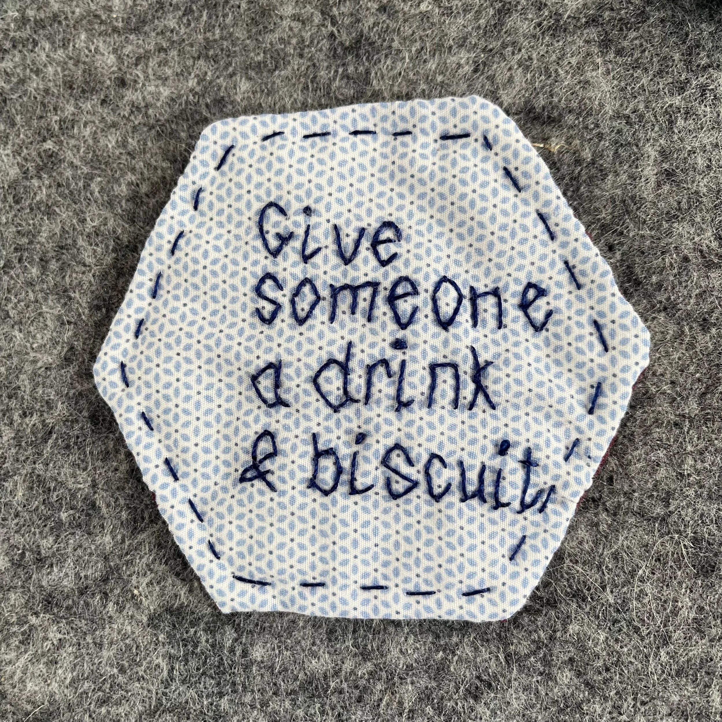It seems appropriate to begin posting my Building Hope 'coasters' as the One Million Acts of Hope campaign gets going. @1mactsofhope 
Thanks to @bartonquilter for this suggestion.
So how would you make the your community a more hopeful place? In 6 wo