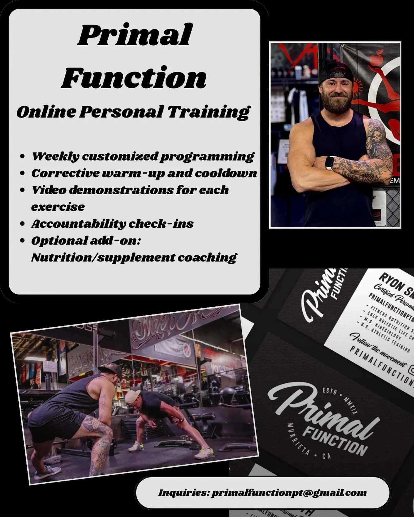 📢 Now accepting new online clients!
 
Due to a recent increase in personal training requests, I&rsquo;ve decided to open a few more slots for one-on-one online coaching. 💪🏻 

Whether your goal is to move better, reduce daily aches and pains, lose 