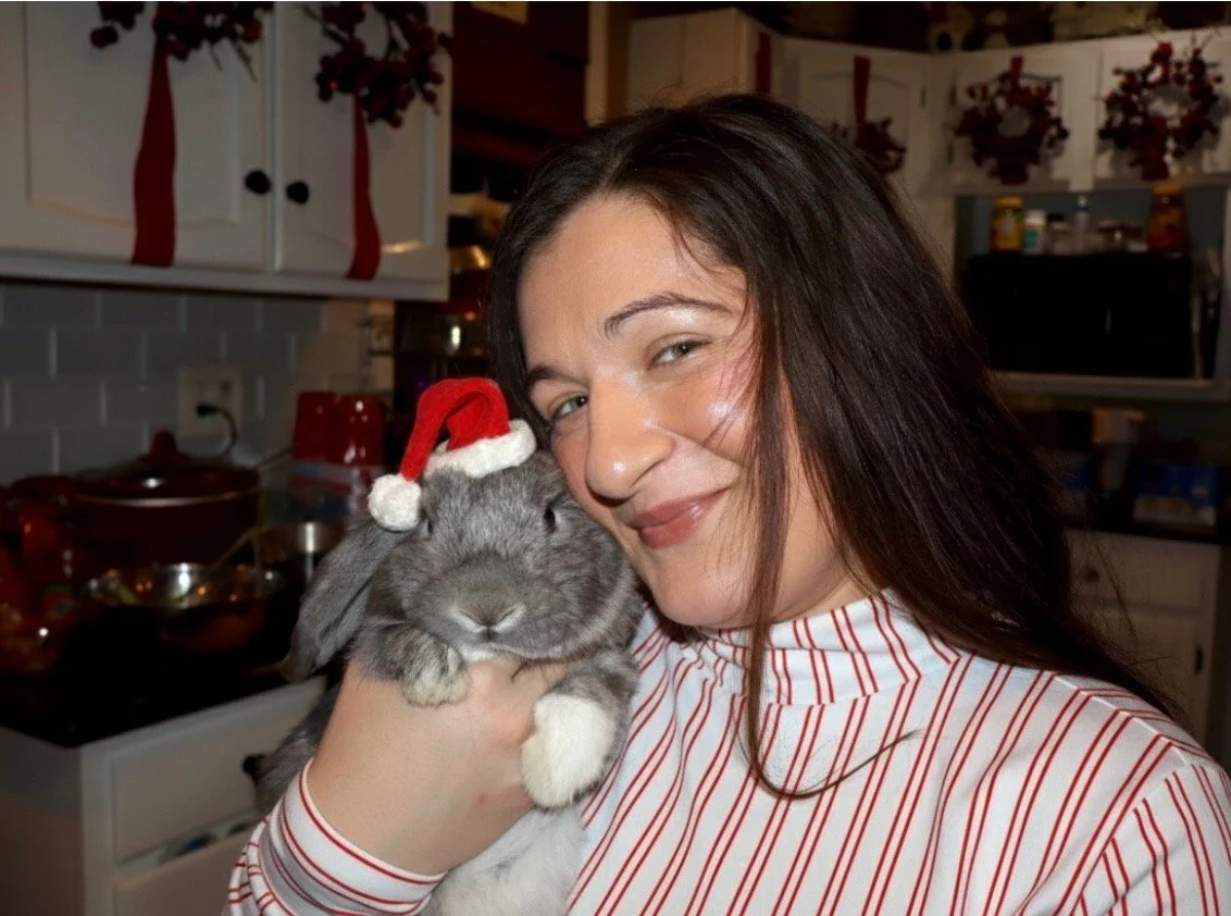 Francesca DePaul, MS - Therapist in New Hope PA with her bunny Kirby