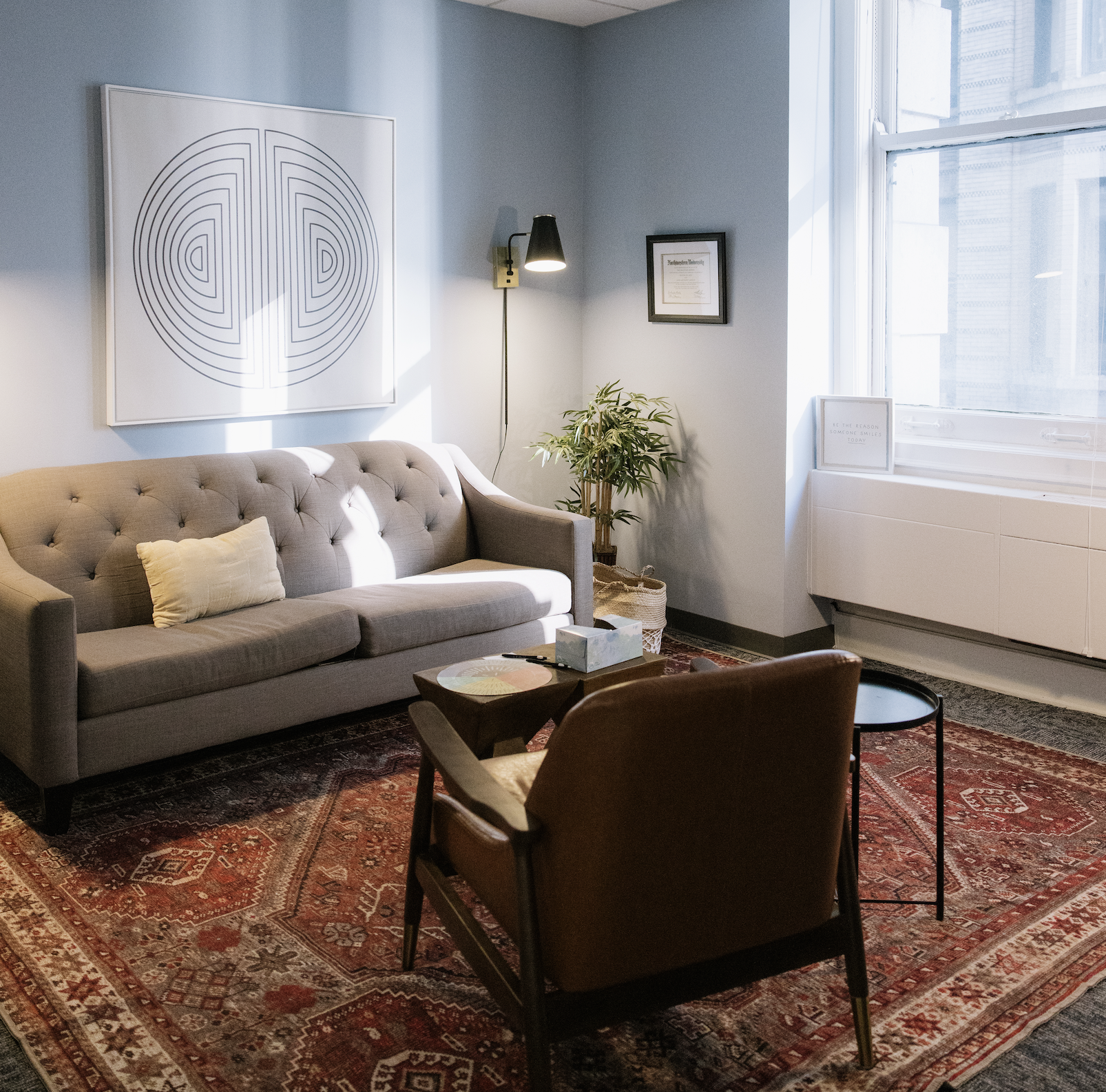 Couples therapy room in Rittenhouse Square