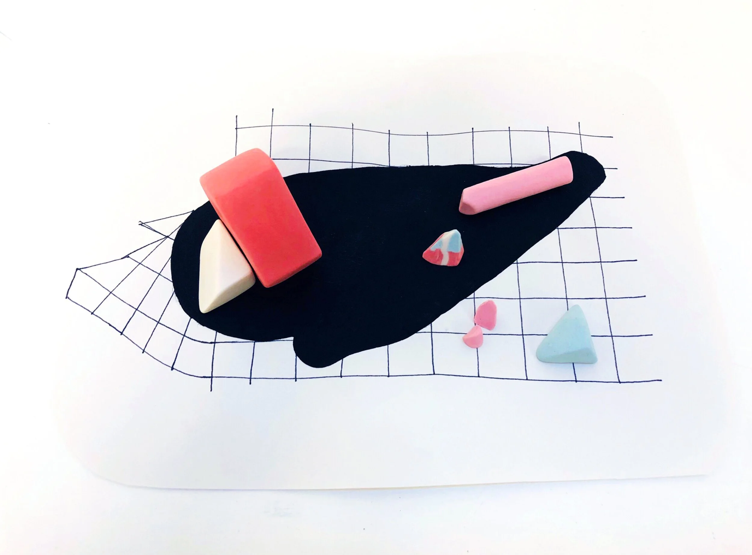   #1,  2018. Porcelain, paper, ink. 