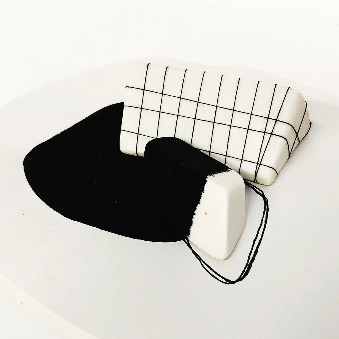   #2,  2018. Porcelain, paper, ink, thread. 