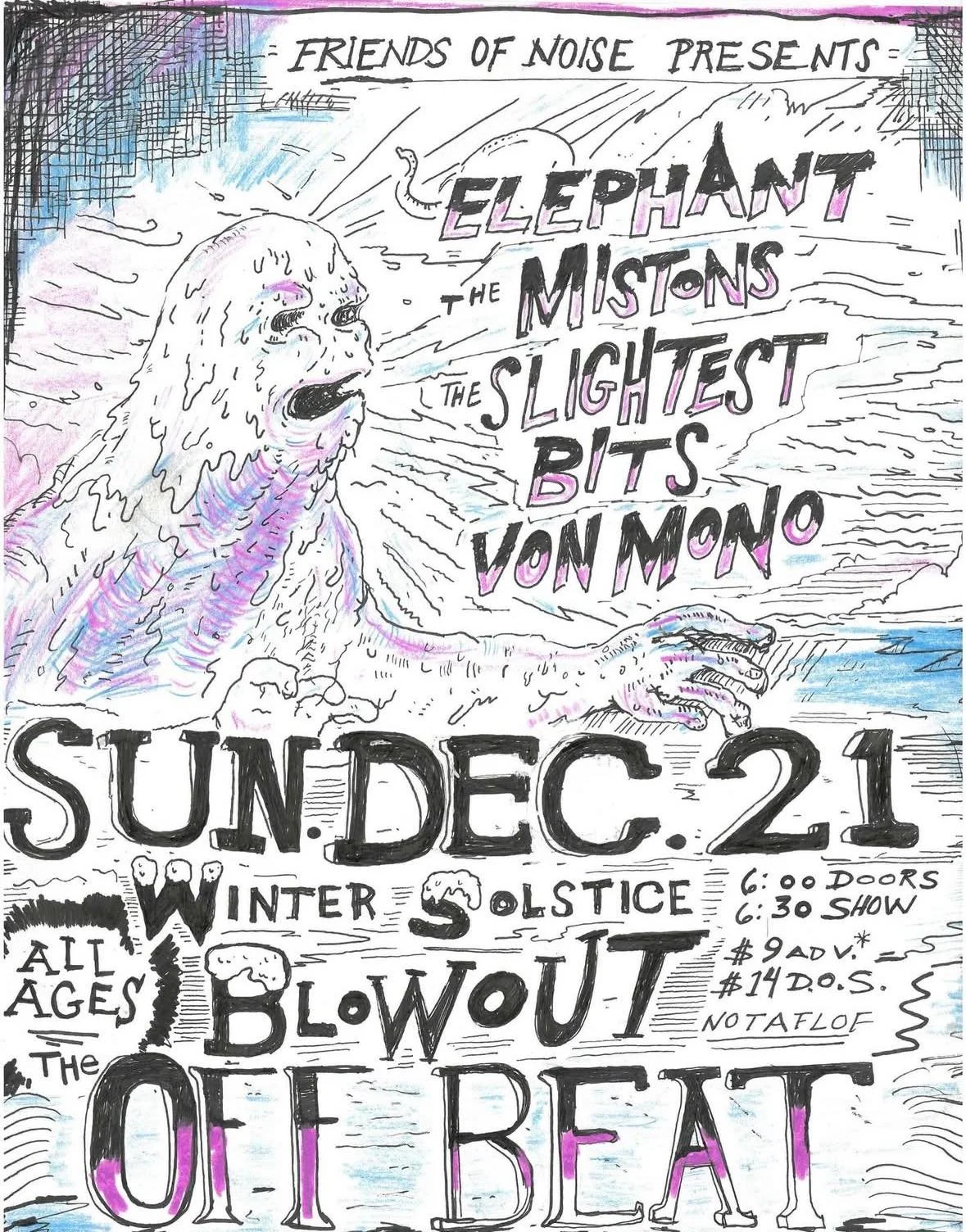 Excited to play this huge new all-ages venue with The Slightest Bits! This winter solstice (Sunday the 21st), we&rsquo;re playing a big show at The Off Beat in North Portland (Kenton neighborhood, formerly Dancin&rsquo; Bare). We&rsquo;ve got a great
