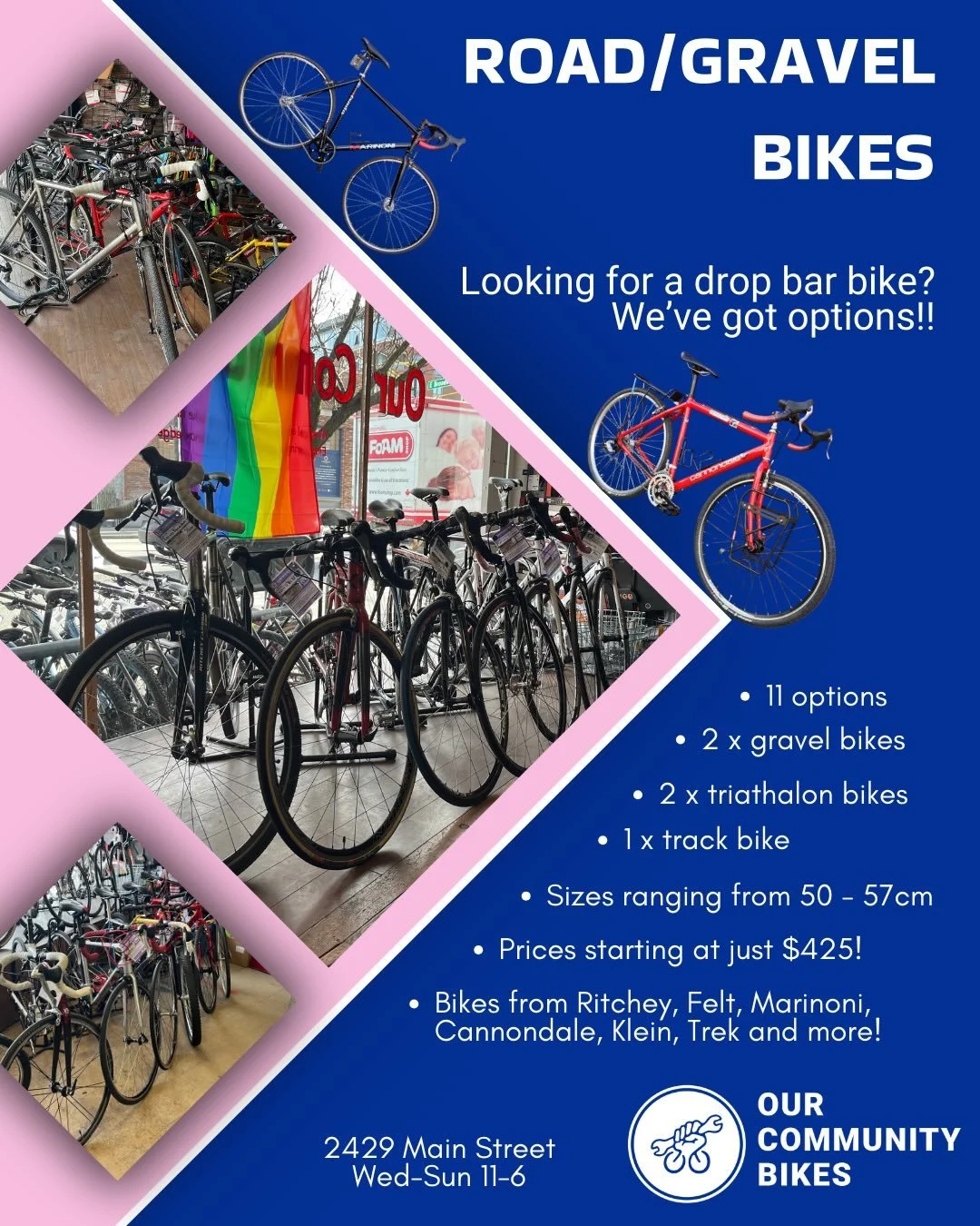 Vancouver BCCC staff were pretty jazzed to hear about @ourcommunitybikes spring bike sale (idk but that vintage 57&rdquo; steel frame Maruishi might be gone by tmrw)&hellip;.check it out and get your new &lsquo;26 ride!