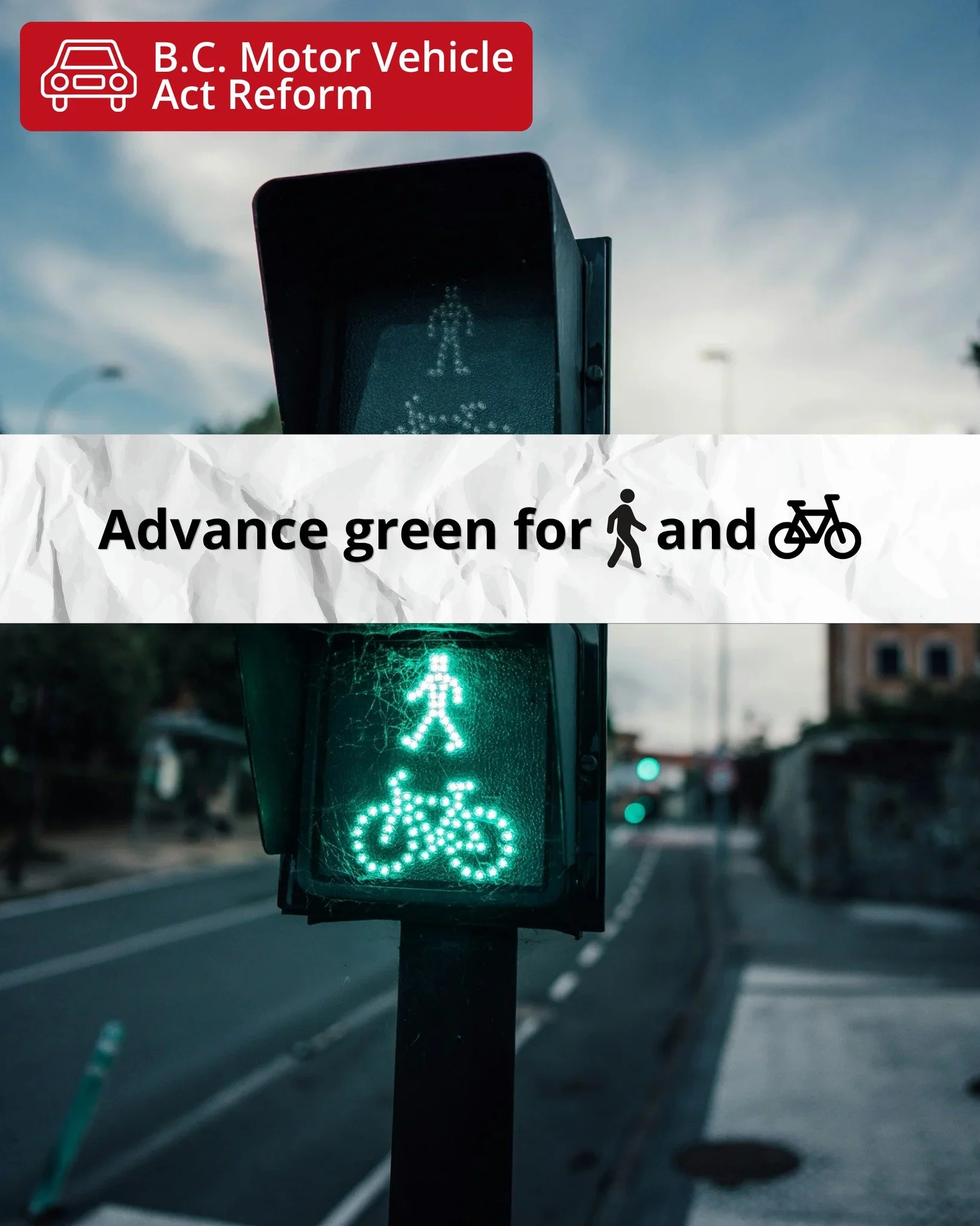 A few extra seconds can make all the difference.🚦

Leading interval signal phasing (AKA an "advanced green") lets cyclists clear the intersection before cars start moving. It's a small change with stats to back it up: it reduces injury and