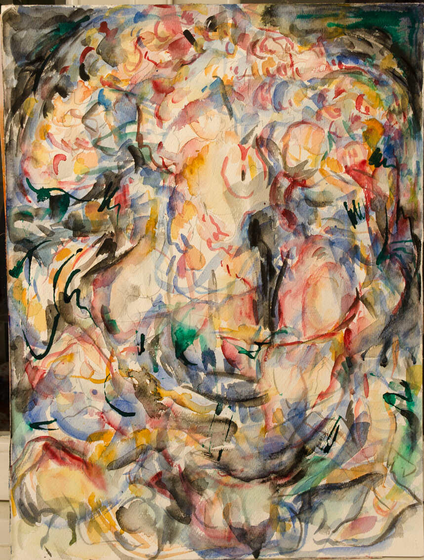 Mother, Watercolor on paper,  40x30 cm