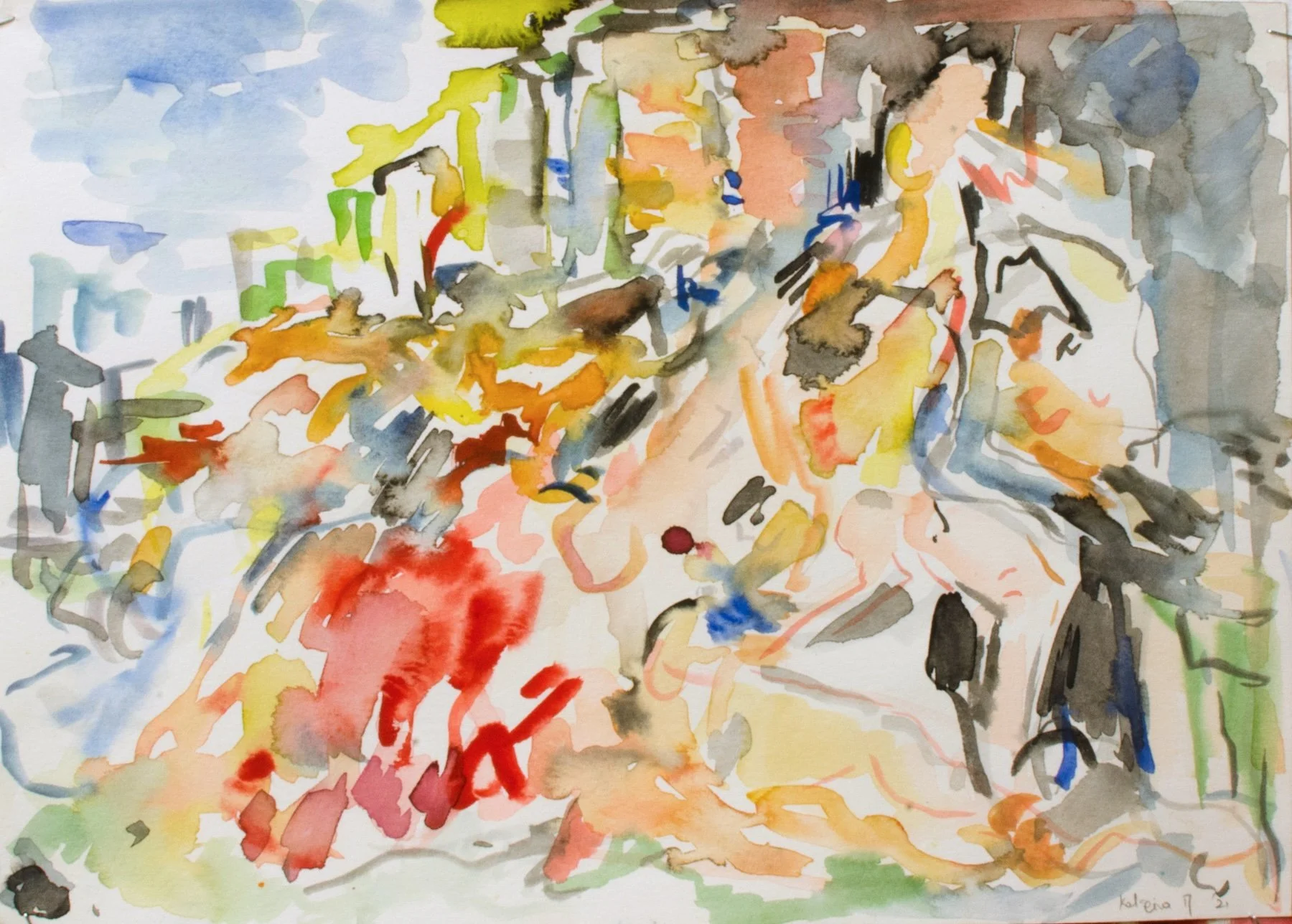 Massacre of the Innocents, Watercolor on paper 24x34 cm.