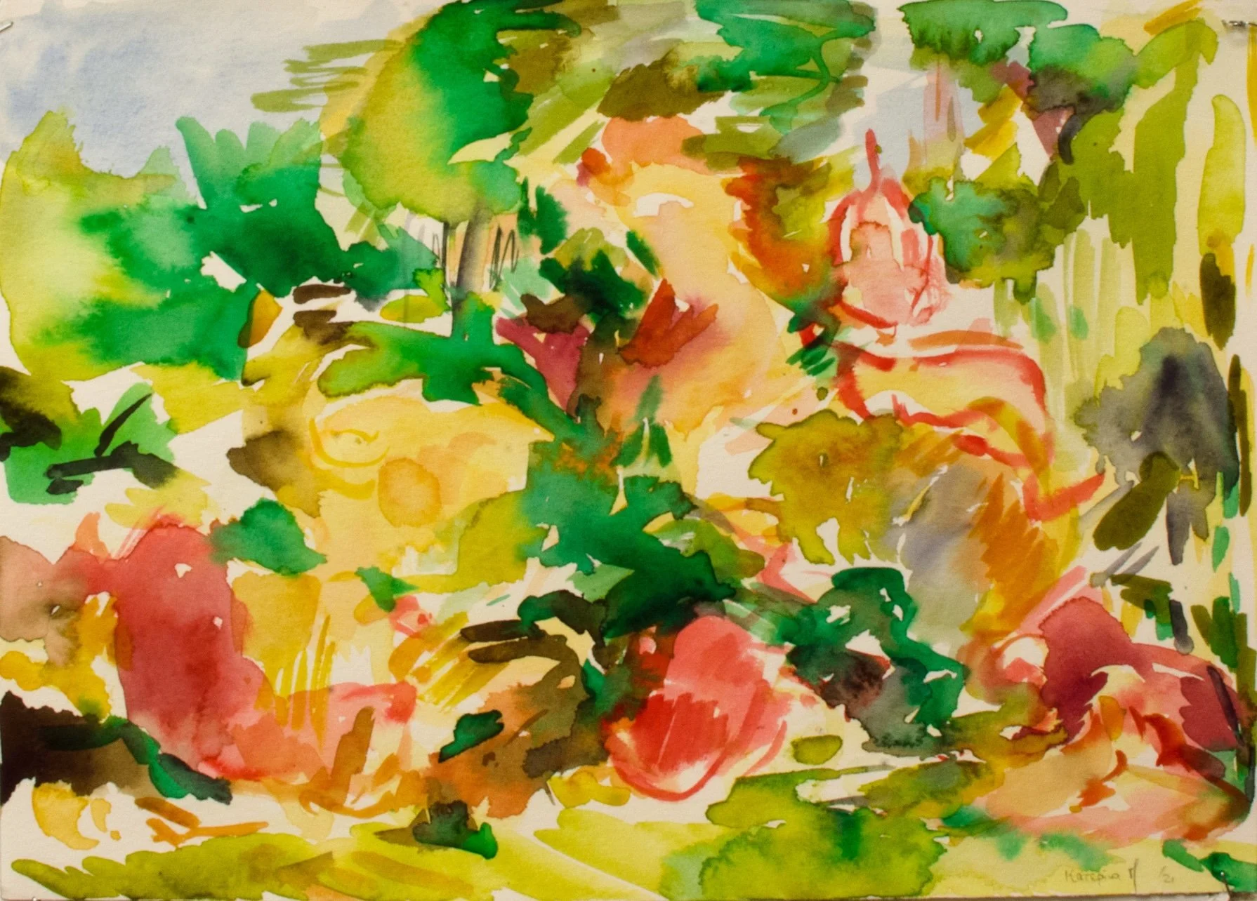 The Hunt, Watercolor on paper, 24x34 cm