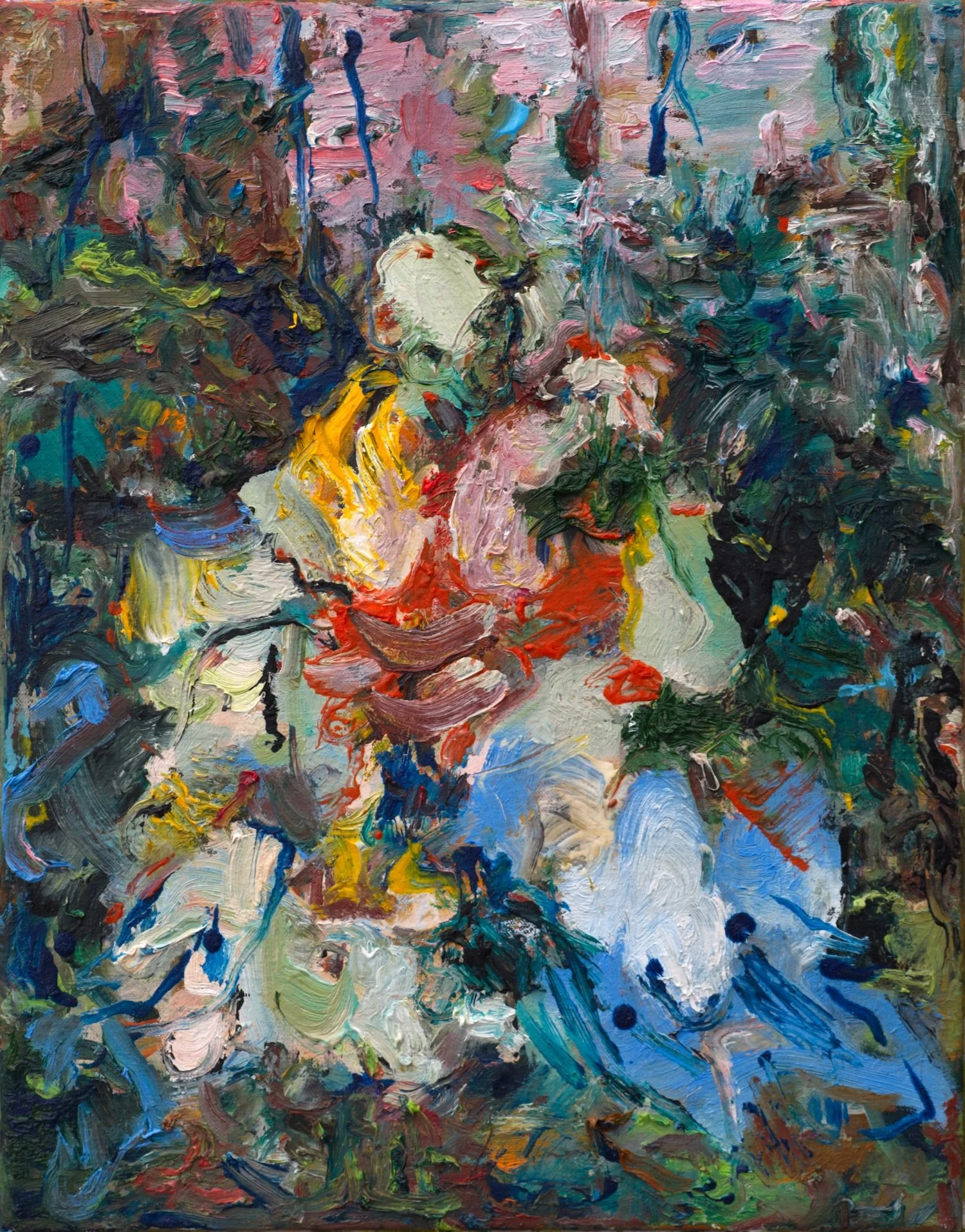 Mushroom Madonna. Oil on linen, 45x35 cm.
