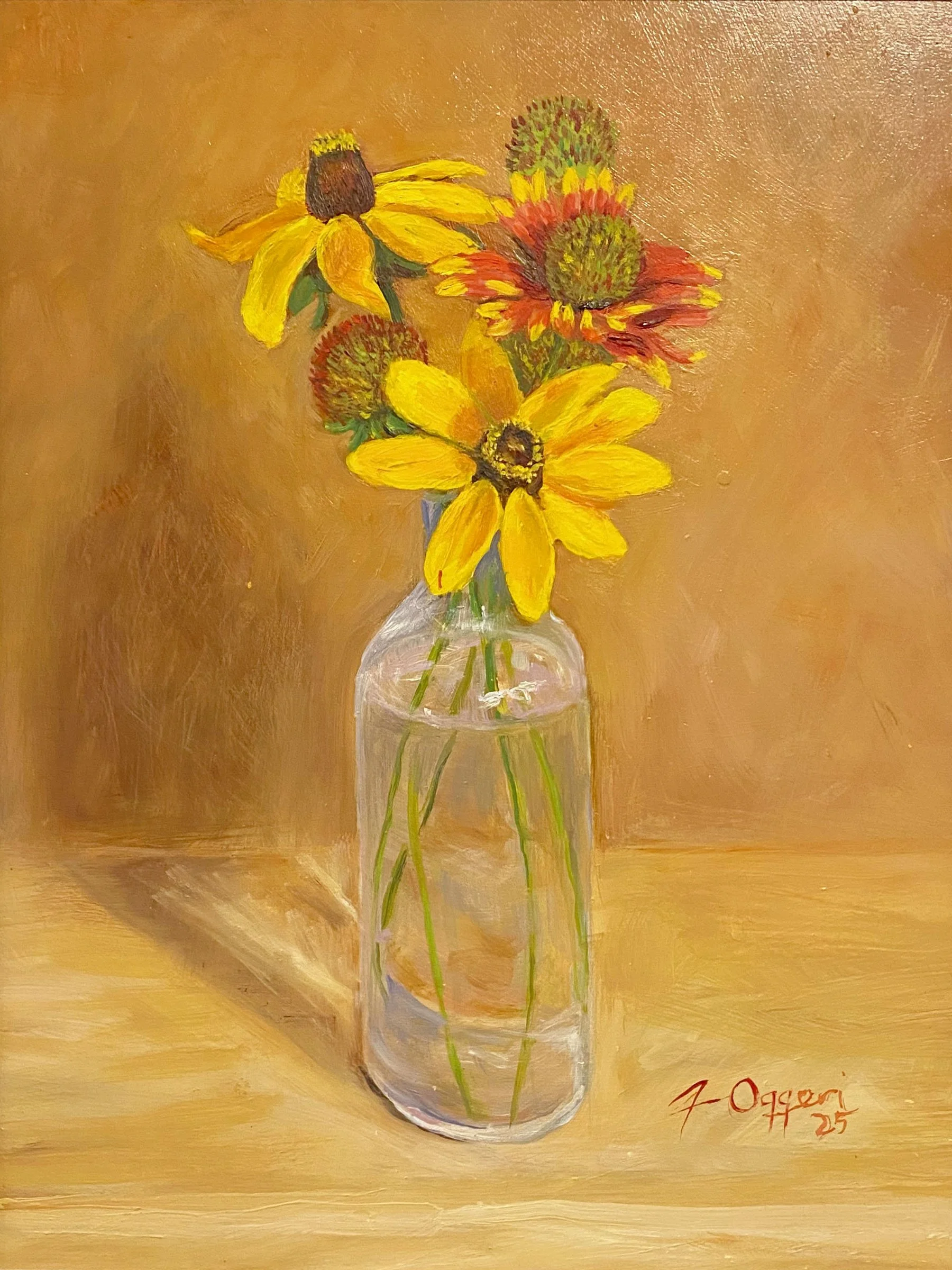 Rudbeckia In Glass Vase.jpeg