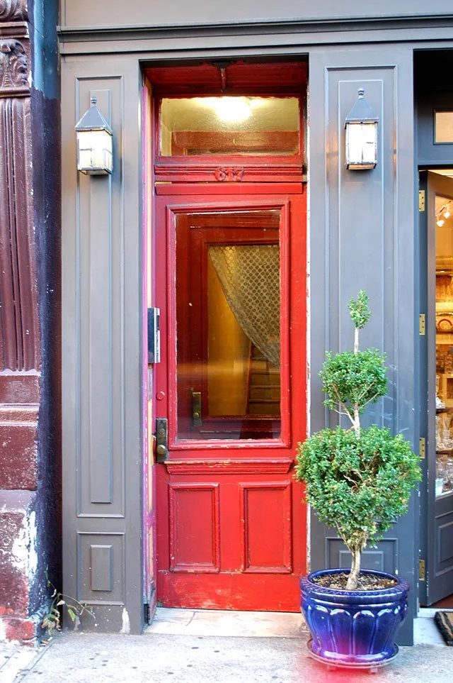  Blue Planter Red Door 