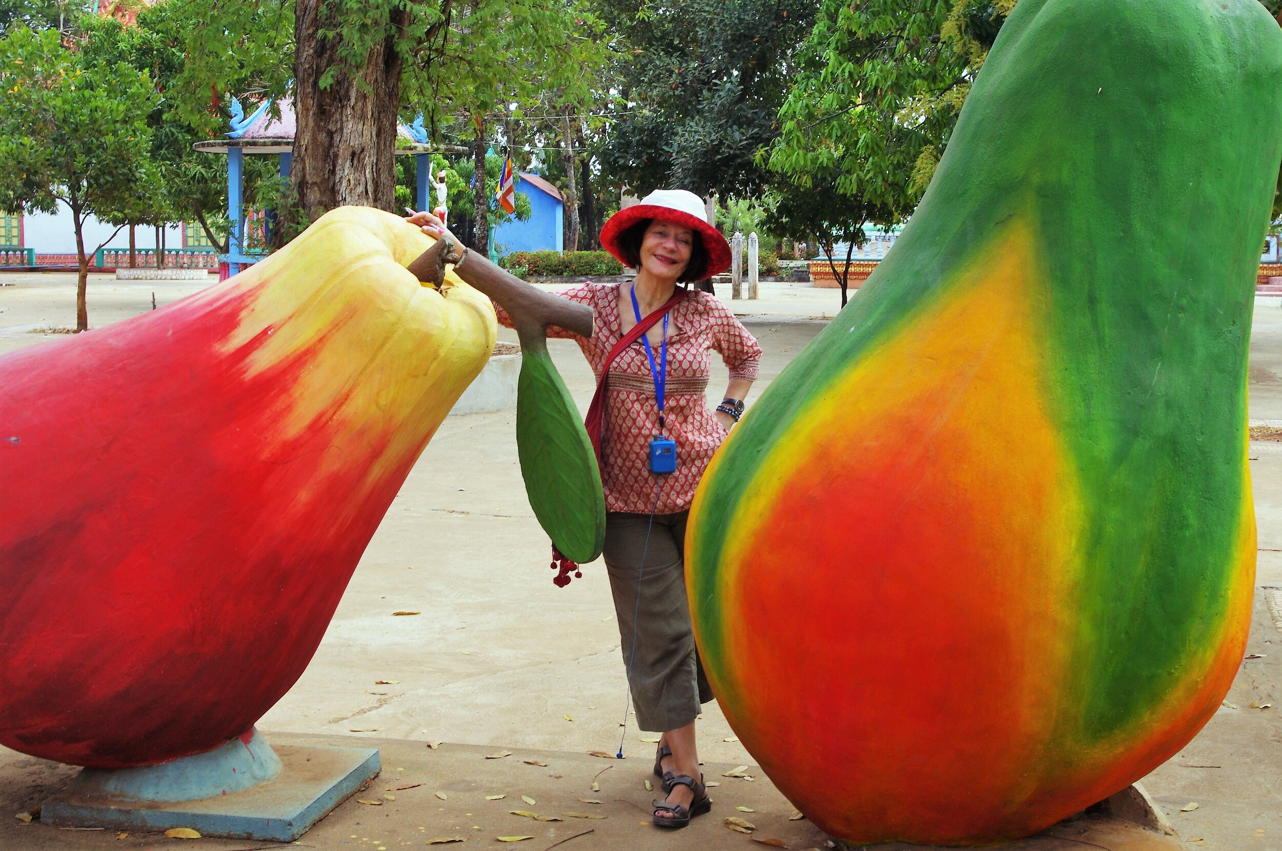 Nancy and giant fruit in Cambodia.jpg