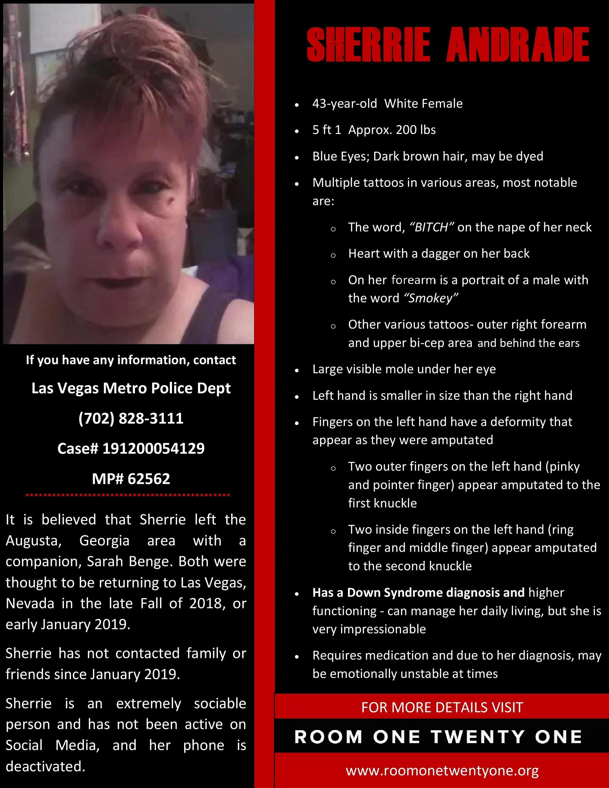 ROOM ONE TWENTY ONE FLYER Sherrie Andrade-pic.jpg