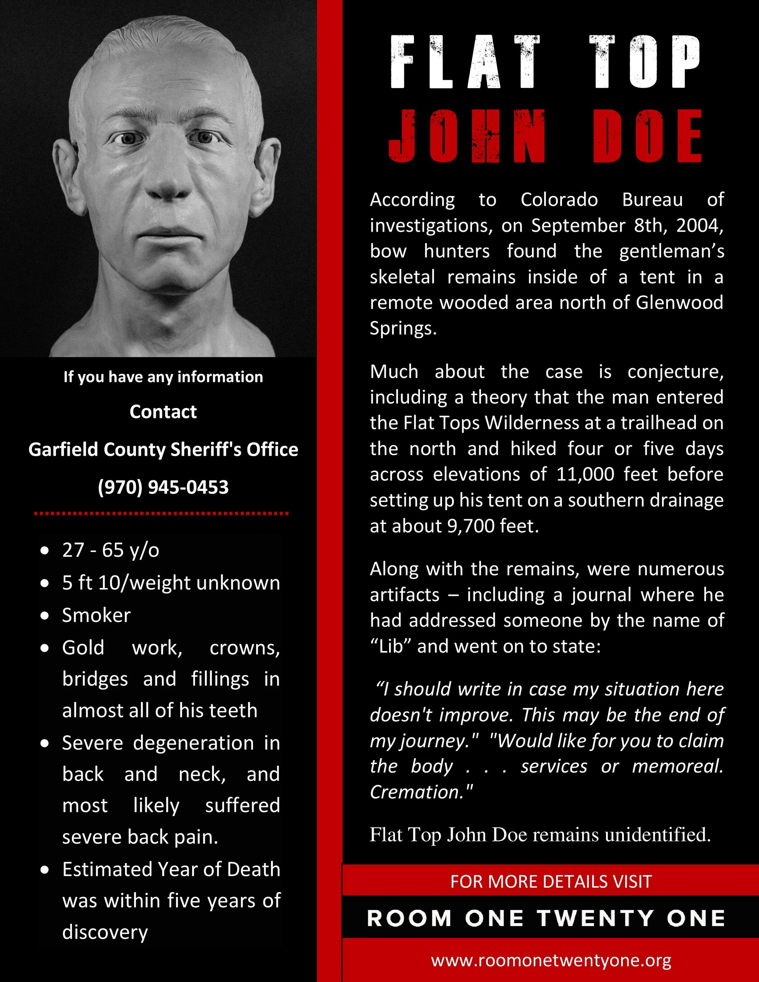 ROOM ONE TWENTY ONE FLYER Flat Top John Doe-pic.jpg
