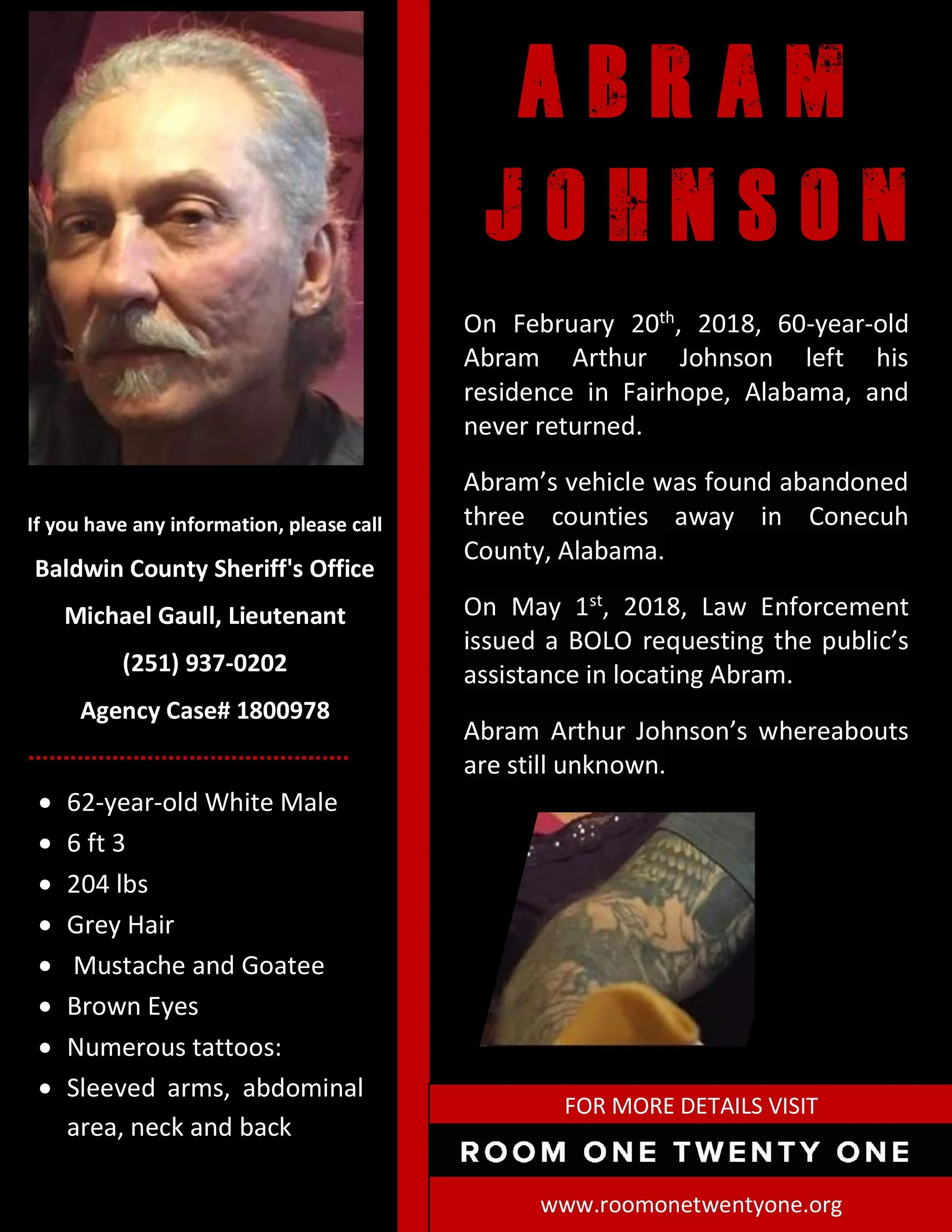 ROOM ONE TWENTY ONE FLYER Abram Arthur Johnson-pic.jpg