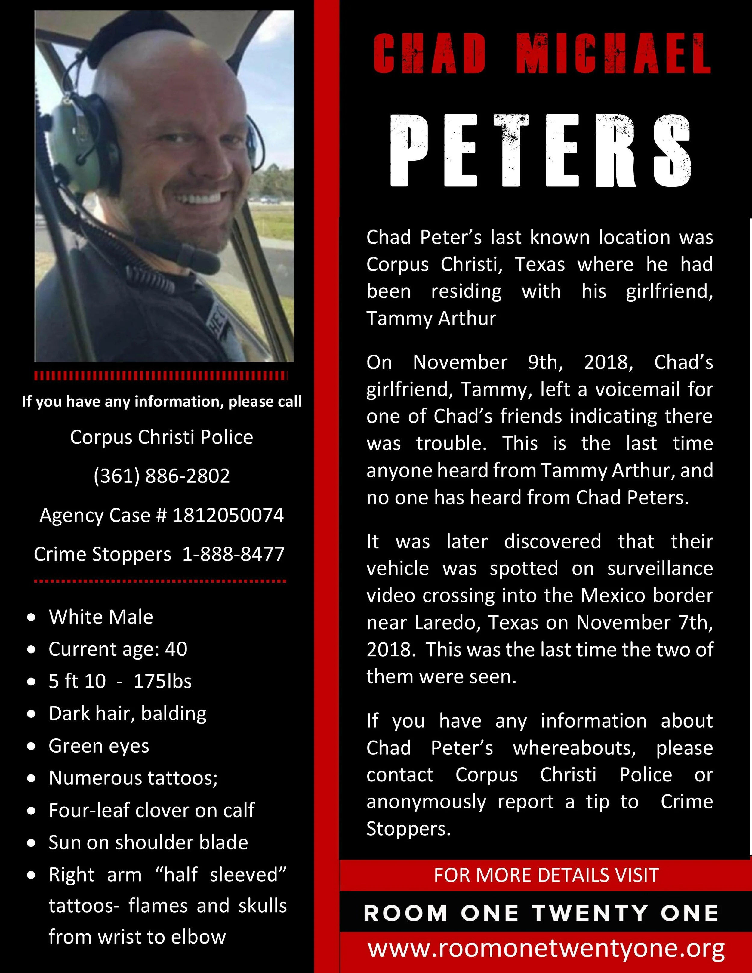 FLYER FOR CHAD PETERS