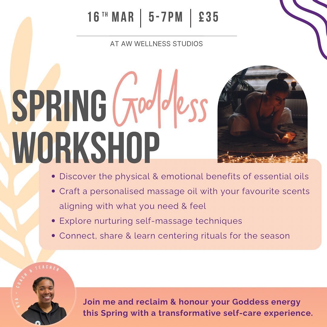 The Spring Goddess Workshop has been curated to empower you to nurture your energetic and physical needs during this seasonal spring shift.

Spring is all about sewing seeds for the change you want to see in the months ahead, letting go of the winter