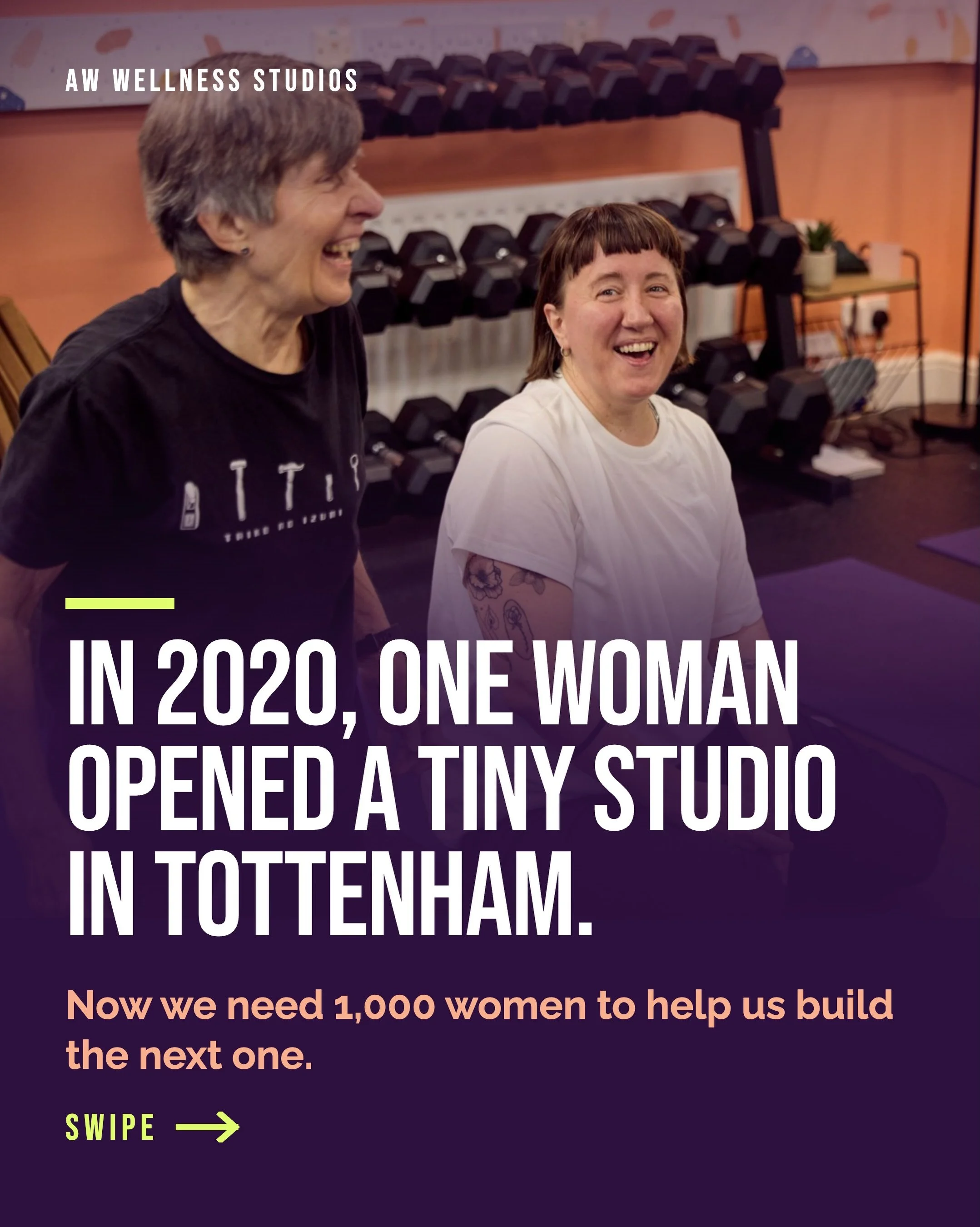 Share far and wide &amp; let&rsquo;s make sure EVERY woman gets to experience AW 💜🧡✨

Comment &ldquo;1000&rdquo; and we will DM you the link. 

New here?
We offer your first class free, drop us a DM.

#tottenham #womenintottenham #northlondon #hari