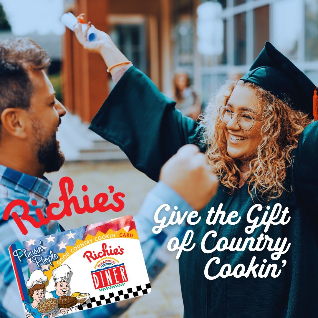 Richie&rsquo;s Diner Rancho Cucamonga has the perfect gift for dads and grads! Richie&rsquo;s Diner Gift Cards make the perfect gift, and we have one for every budget!  See one of our People Pleasin&rsquo; staff for assistance.