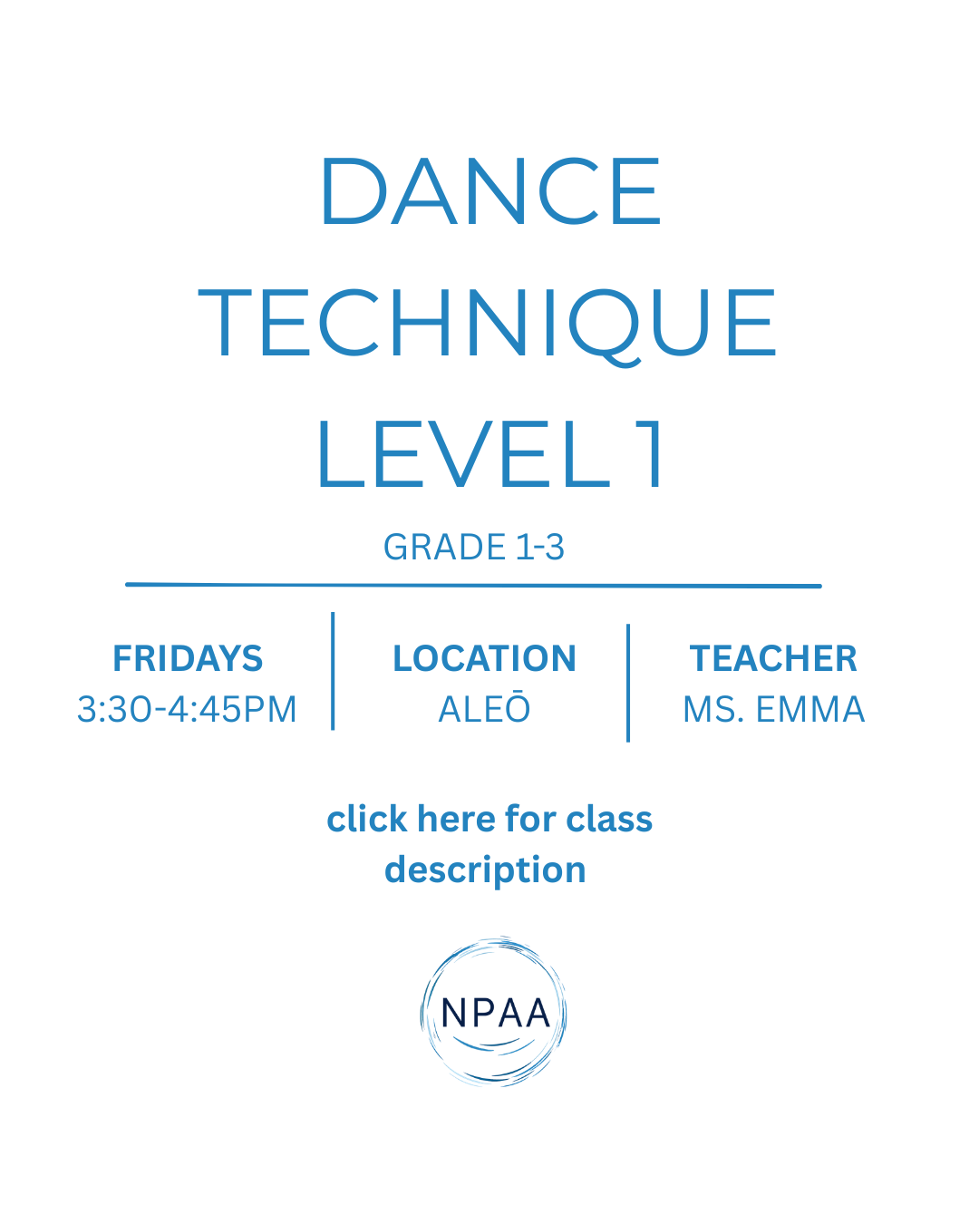 Dance Technique Level 1