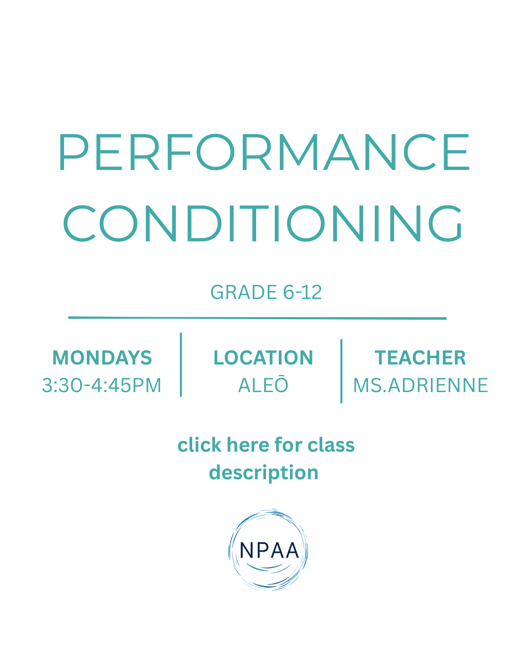 Performance Conditioning