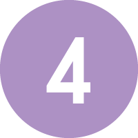 A purple circle with the number 4 in white in the center.